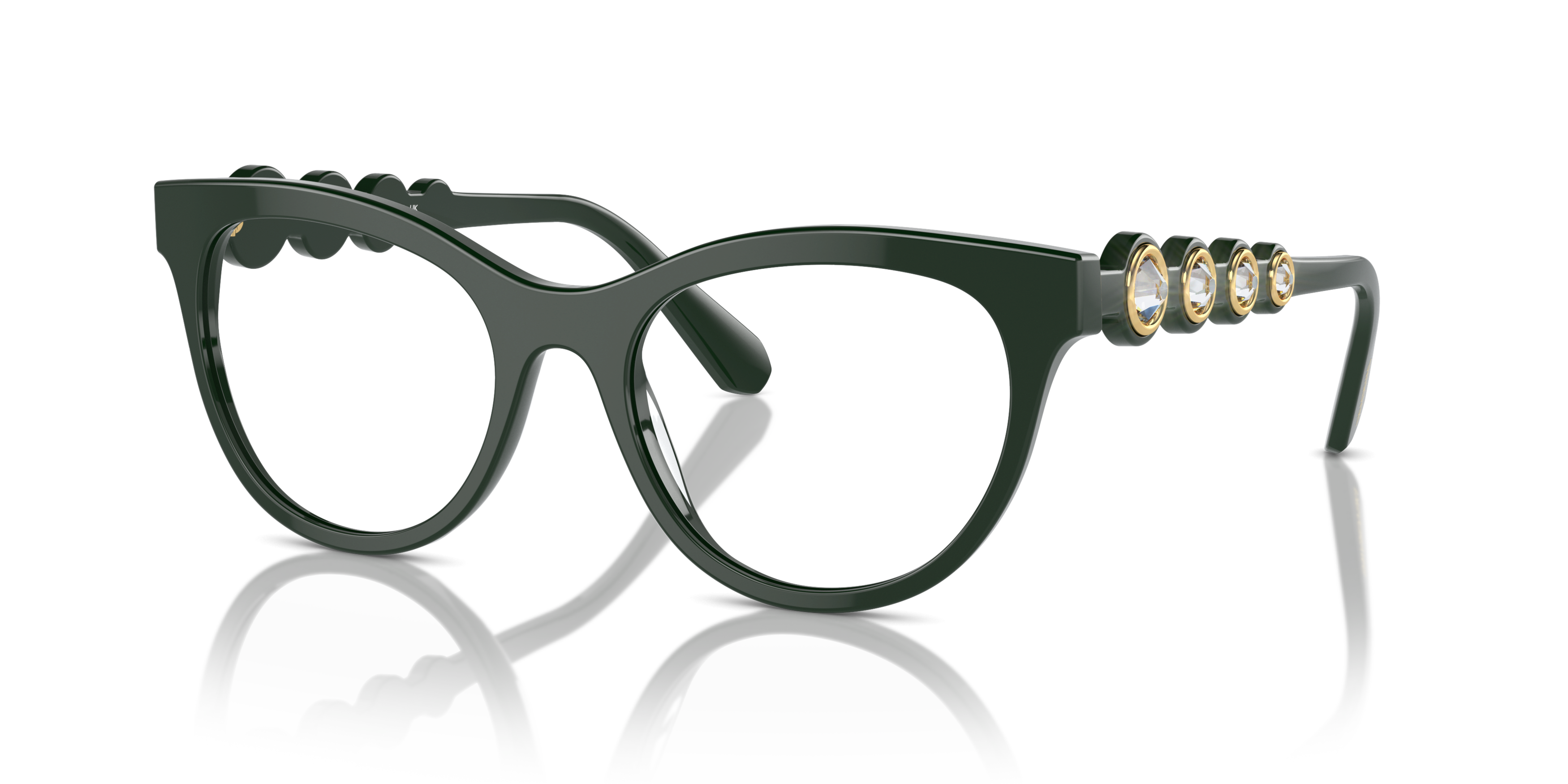 Angle_Left01 Swarovski SK 2025 Glasses Transparent / Black