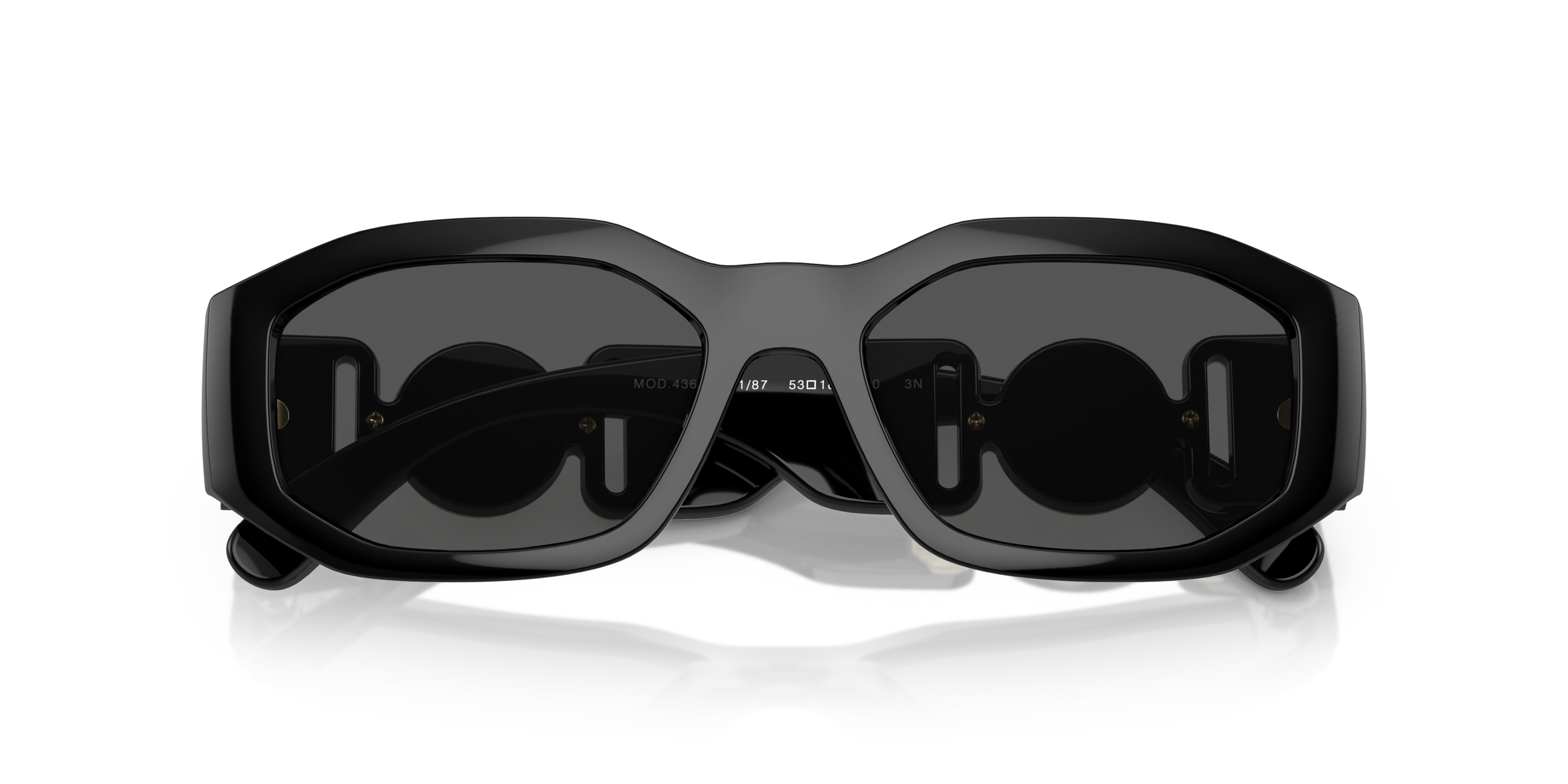 Folded Versace VE 4361 (GB1) Sunglasses Grey / Black