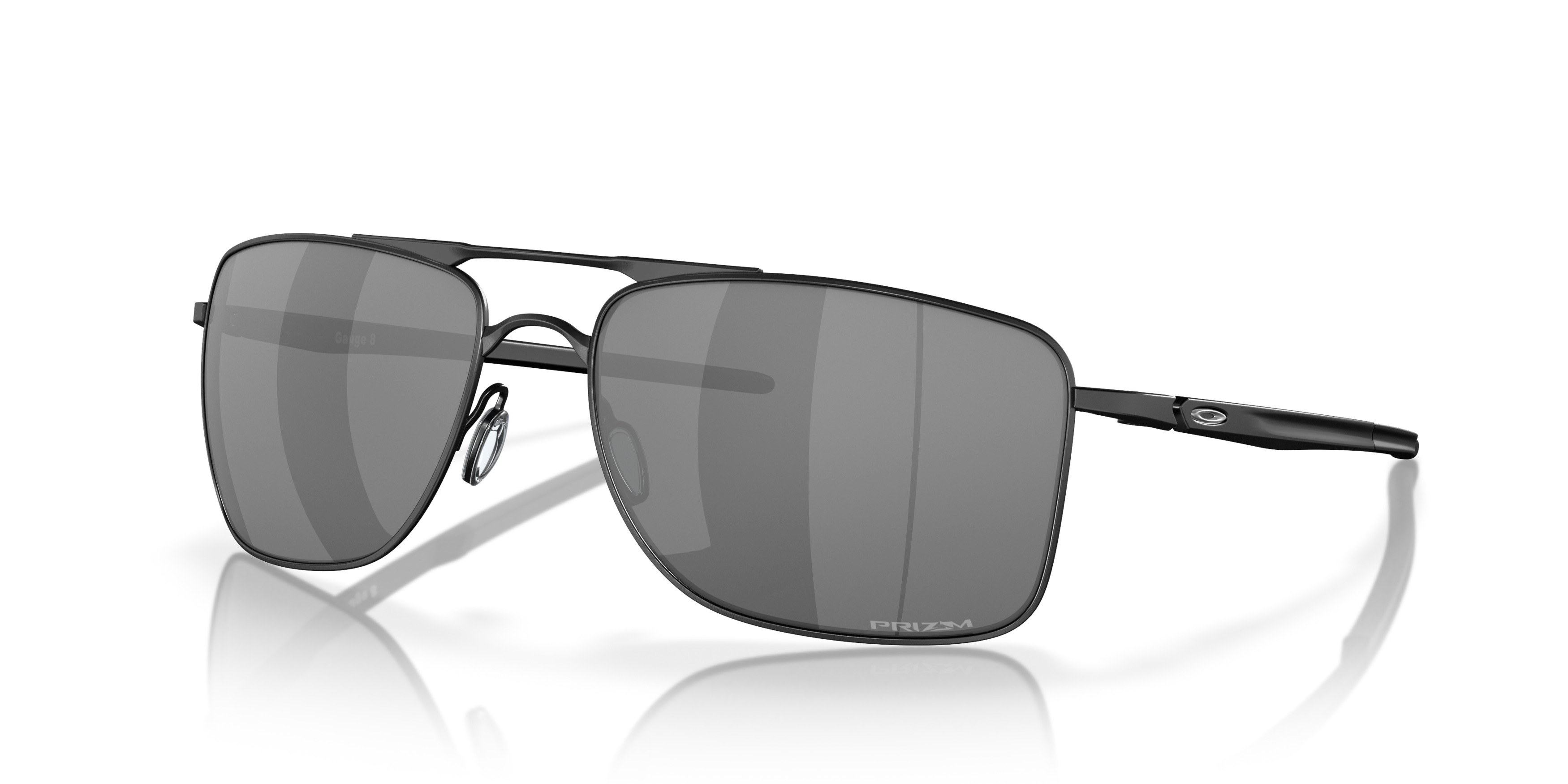 Angle_Left01 Oakley Gauge 8 OO 4124 Sunglasses Grey / Black