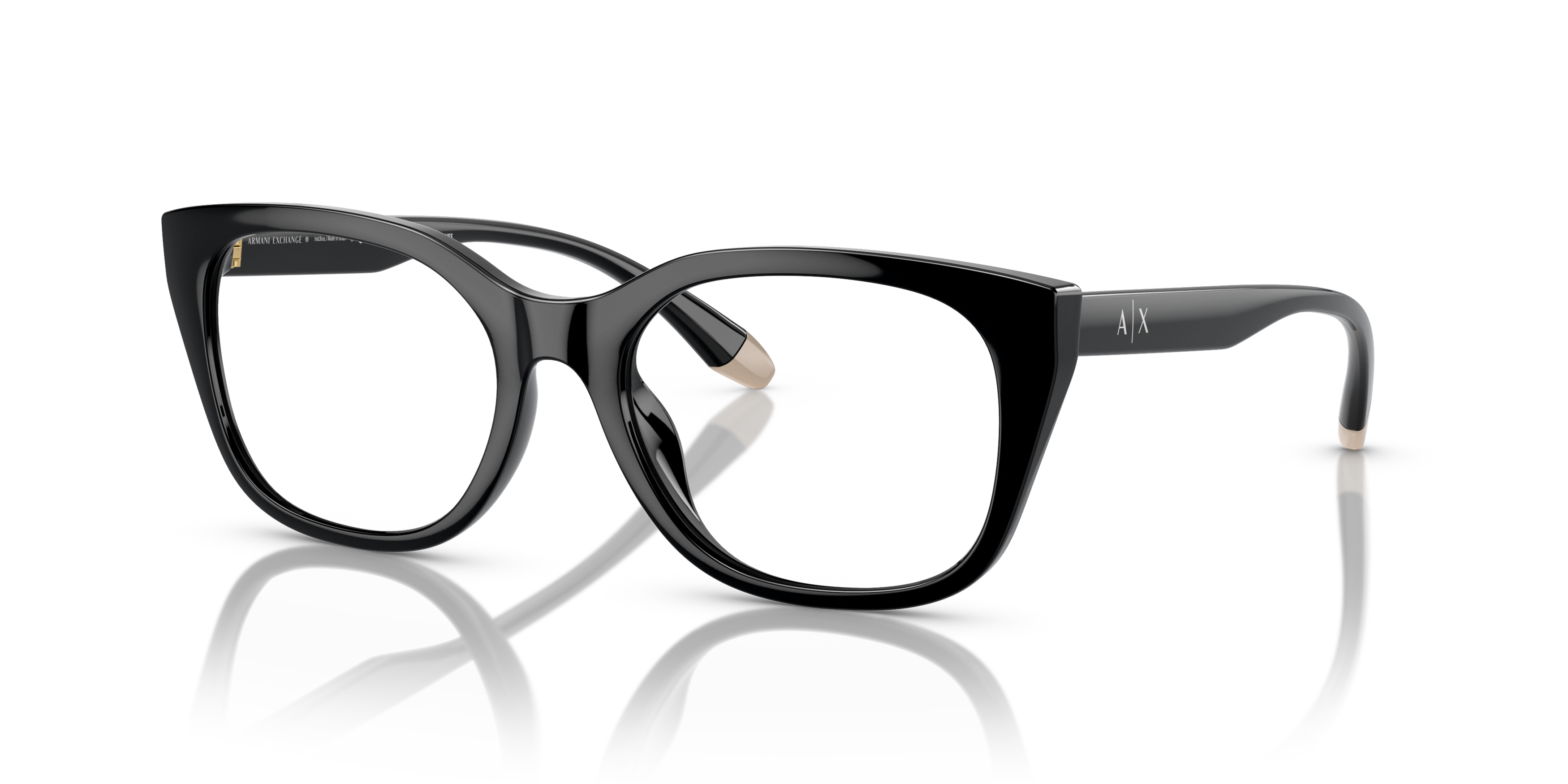 Angle_Left01 Armani Exchange AX 3099 (8158) Glasses Transparent / Black