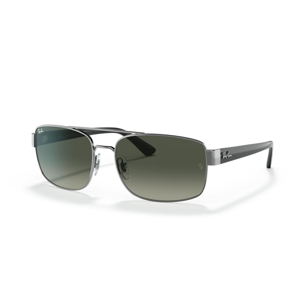 Ray-Ban RB3687 Lunettes de Soleil Homme - Carrée Gris - Possibilité de verres correcteurs - Adaptabl