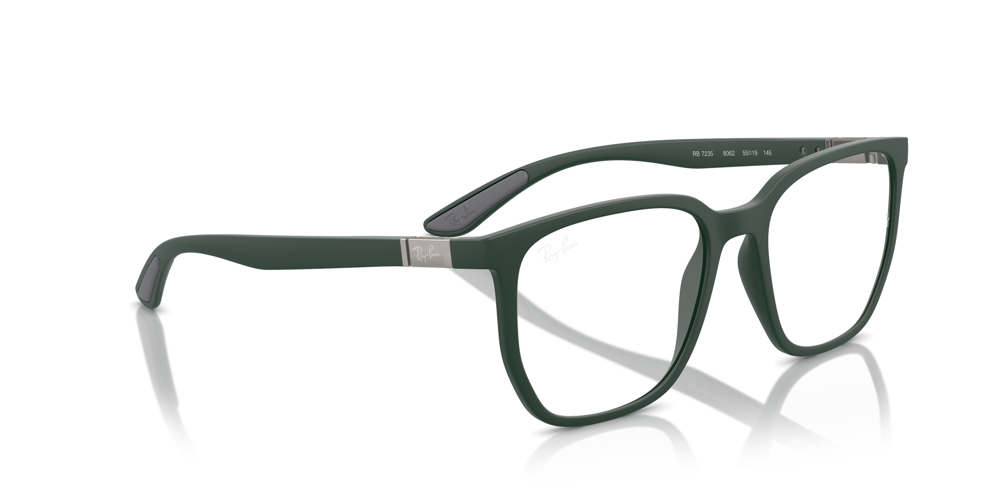 Angle_Right01 Ray-Ban RX 7235 Glasses Transparent / Green