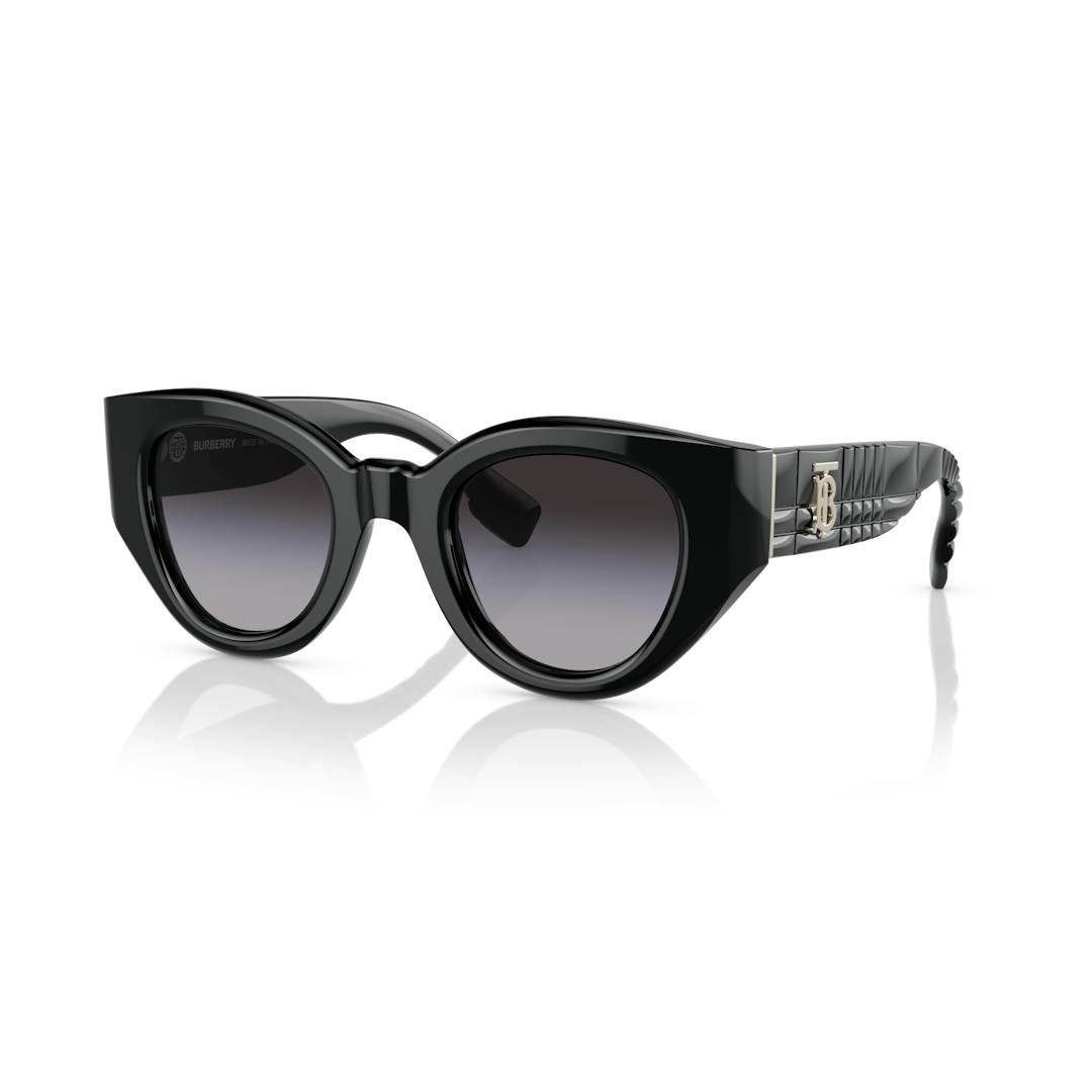 Burberry BE4390 Lunettes de Soleil Femme - Panthos Noir