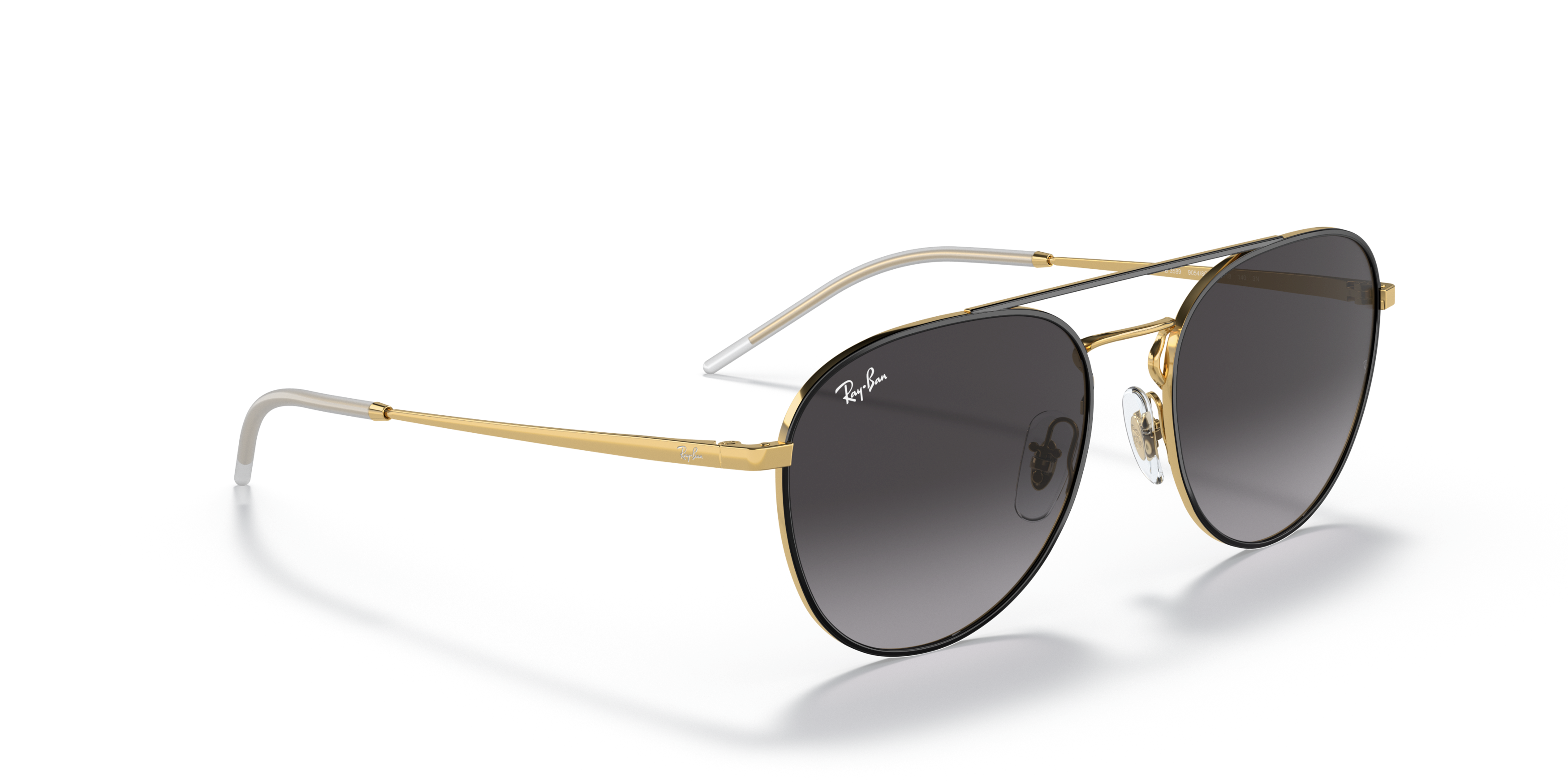 Angle_Right01 Ray-Ban RB3589 905513 Bruin / Bruin, Goud
