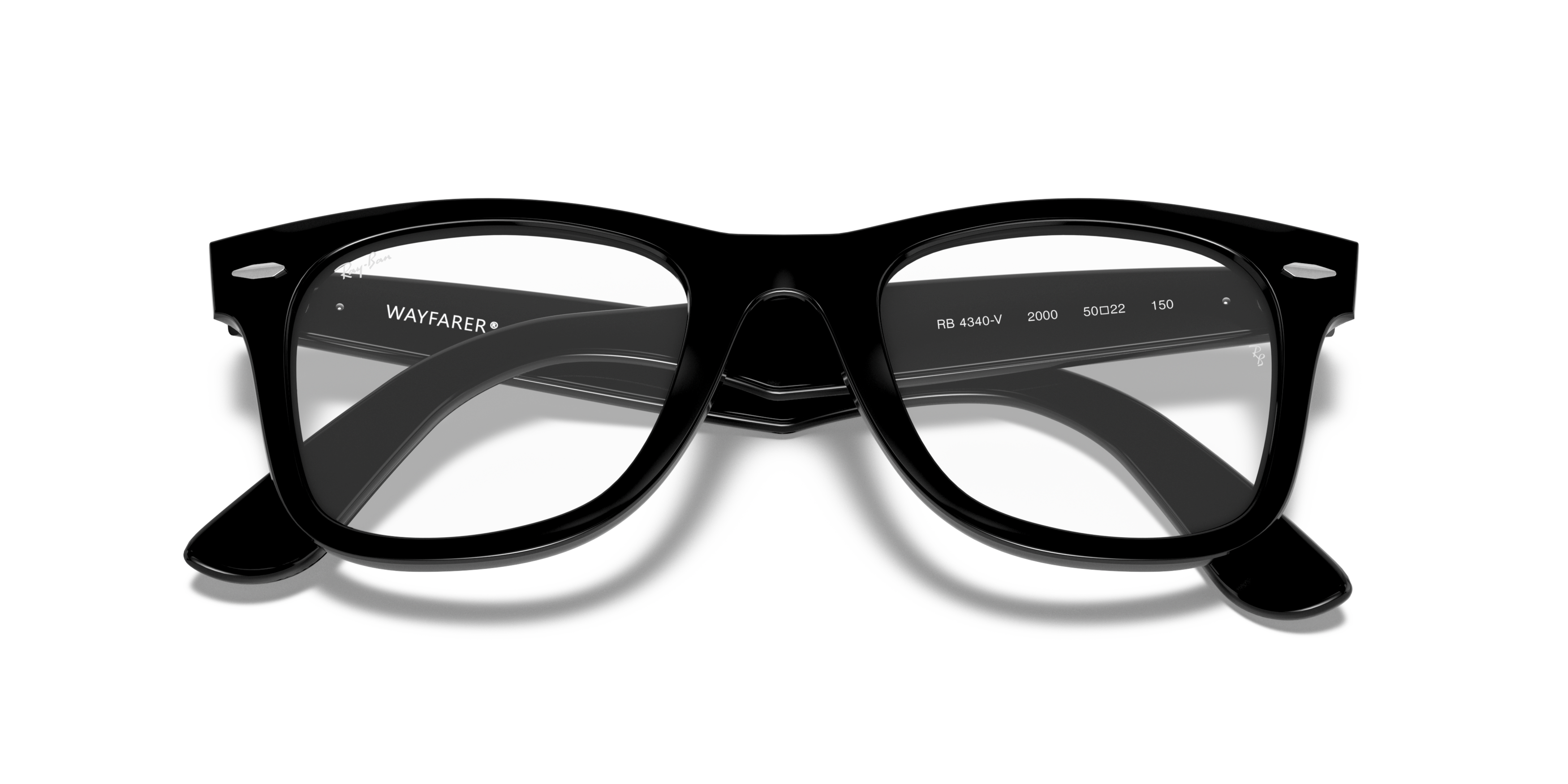 Folded Ray-Ban Wayfarer RX 4340 Glasses Transparent / Black
