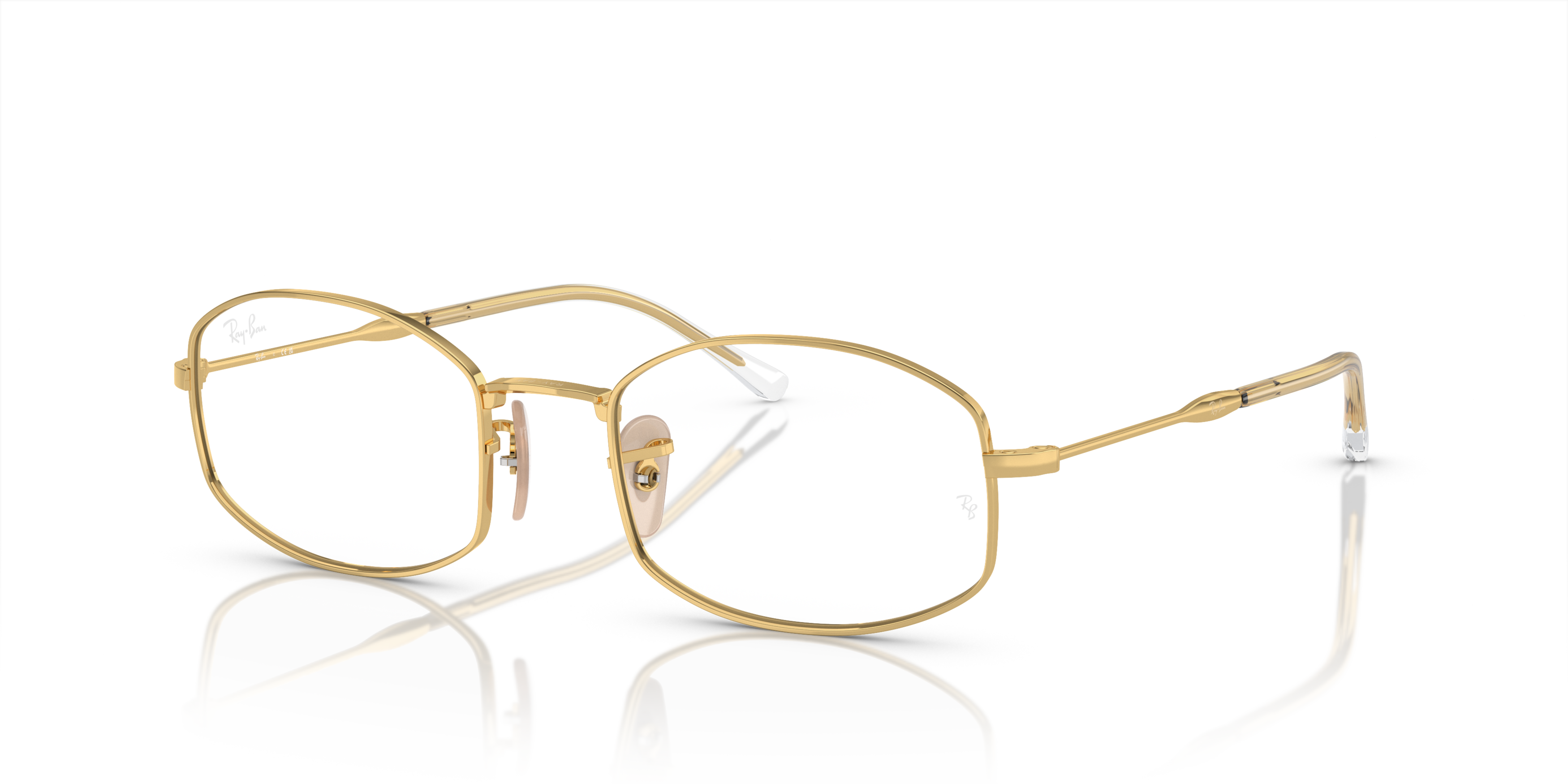 Angle_Left01 Ray-Ban RX 6510 Glasses Transparent / Gold