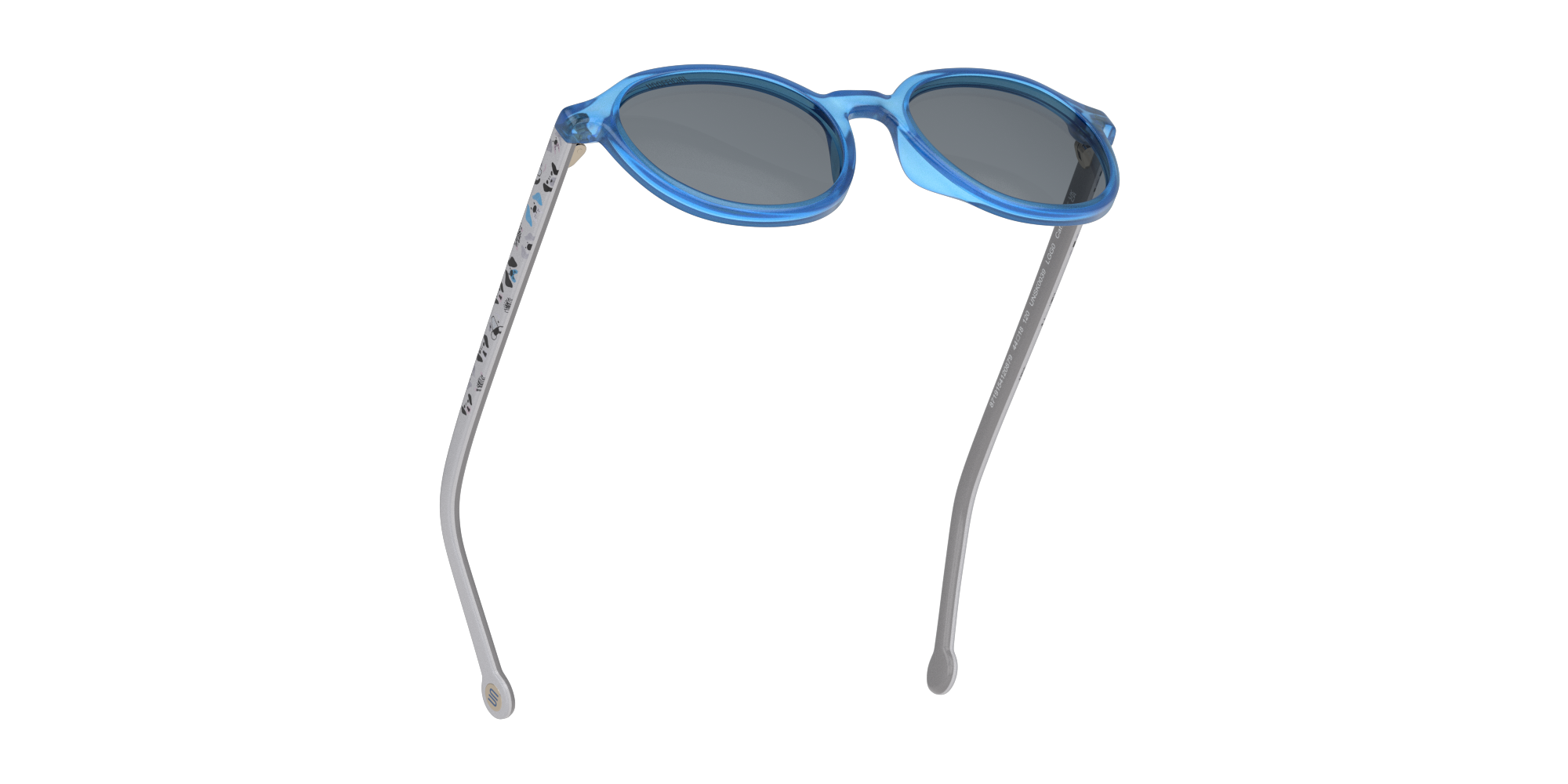 Bottom_Up Unofficial UNSK0039 Children's Sunglasses Grey / Transparent, Blue