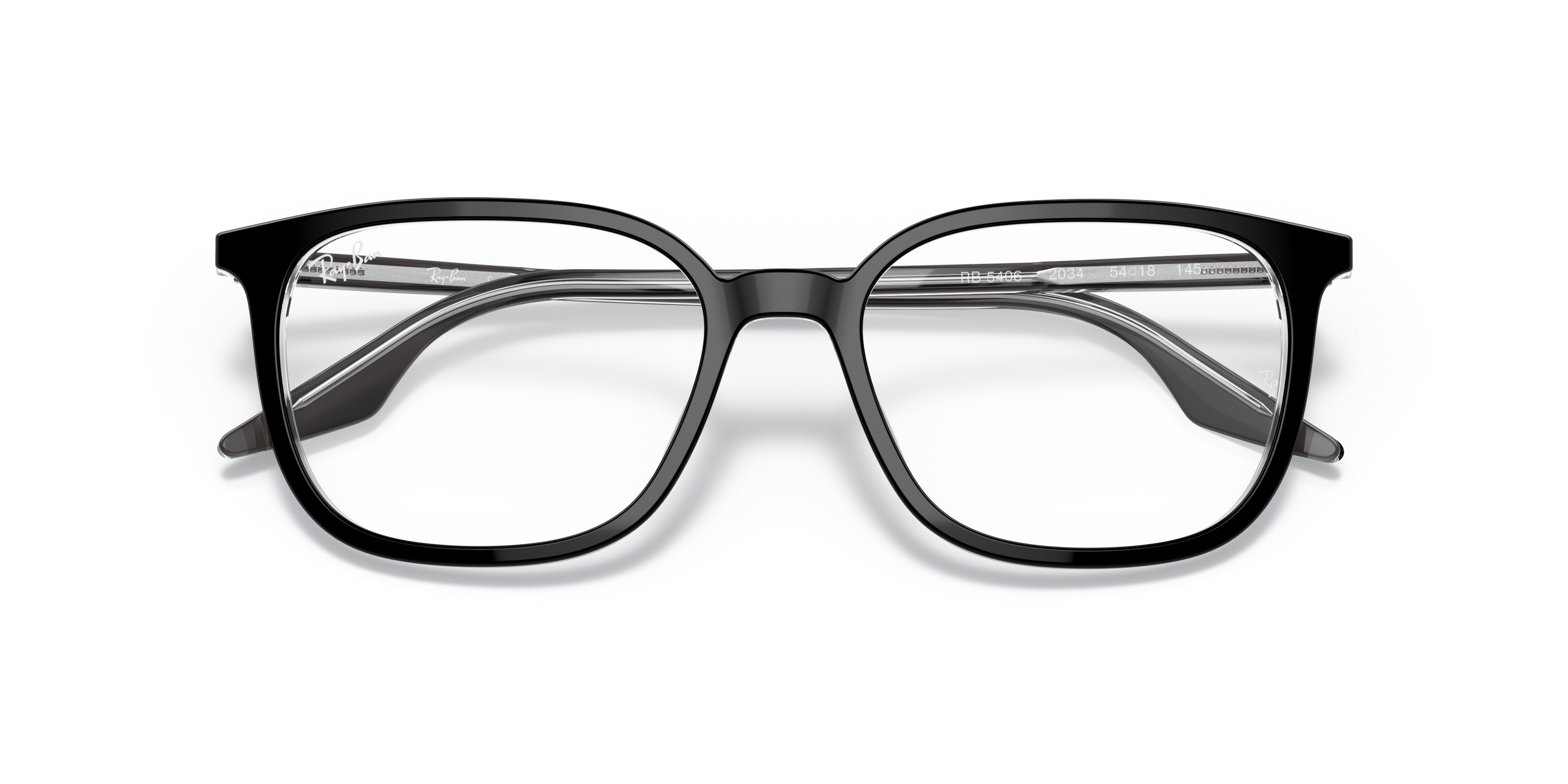 Folded Ray-Ban RX 5406 Glasses Transparent / Black