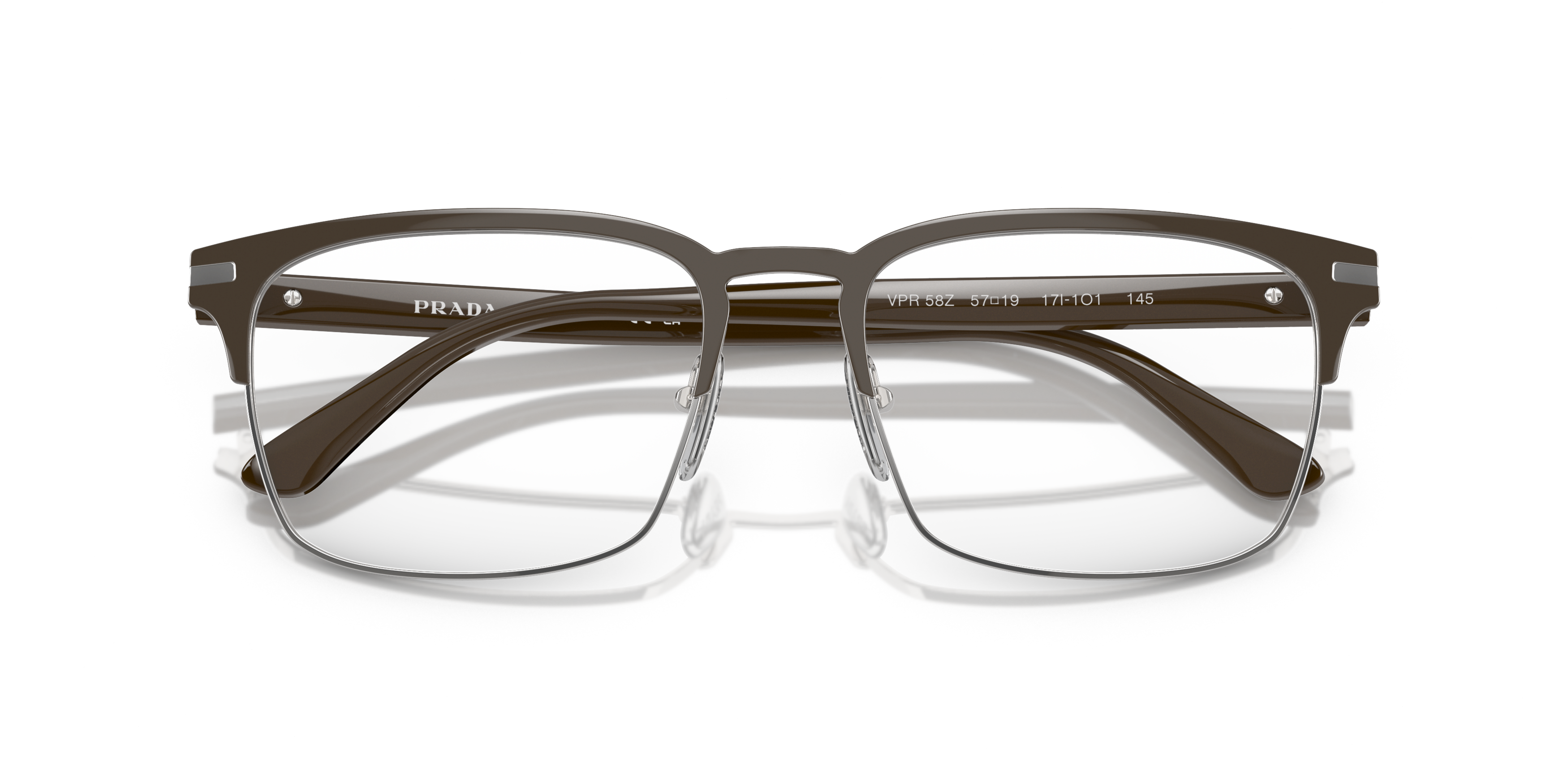 Folded Prada PR 58ZV (17I1O1) Glasses Transparent / Green