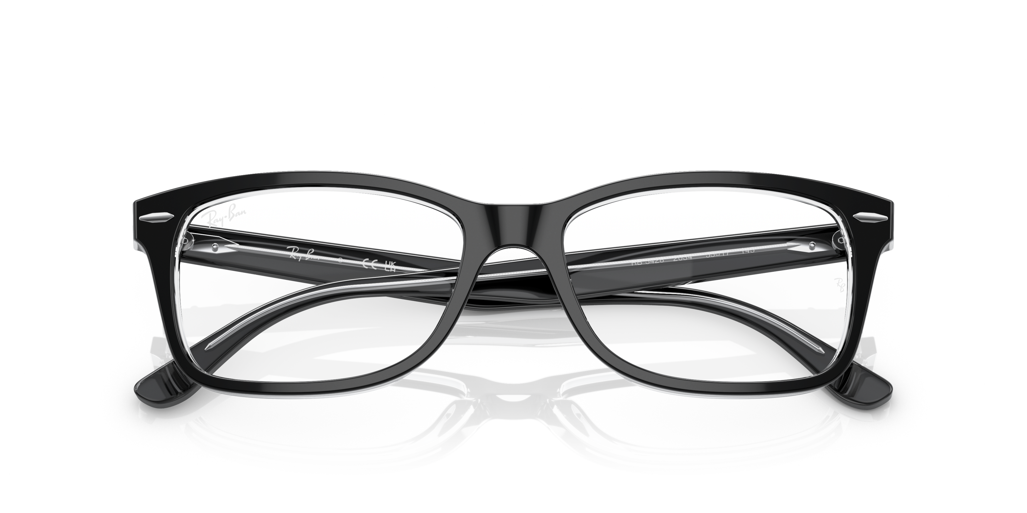 Folded Ray-Ban RX 5428 Glasses Transparent / Black