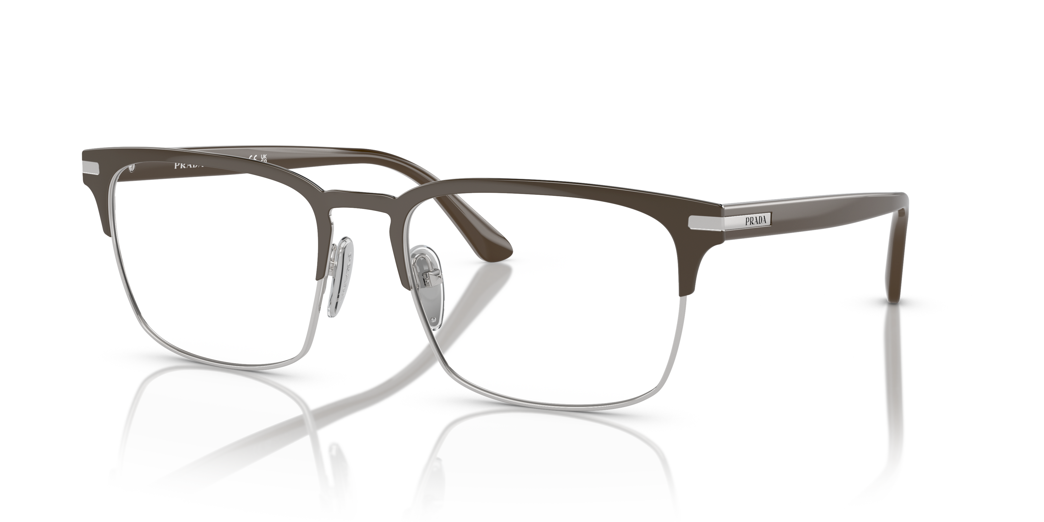 Angle_Left01 Prada PR 58ZV (17I1O1) Glasses Transparent / Green