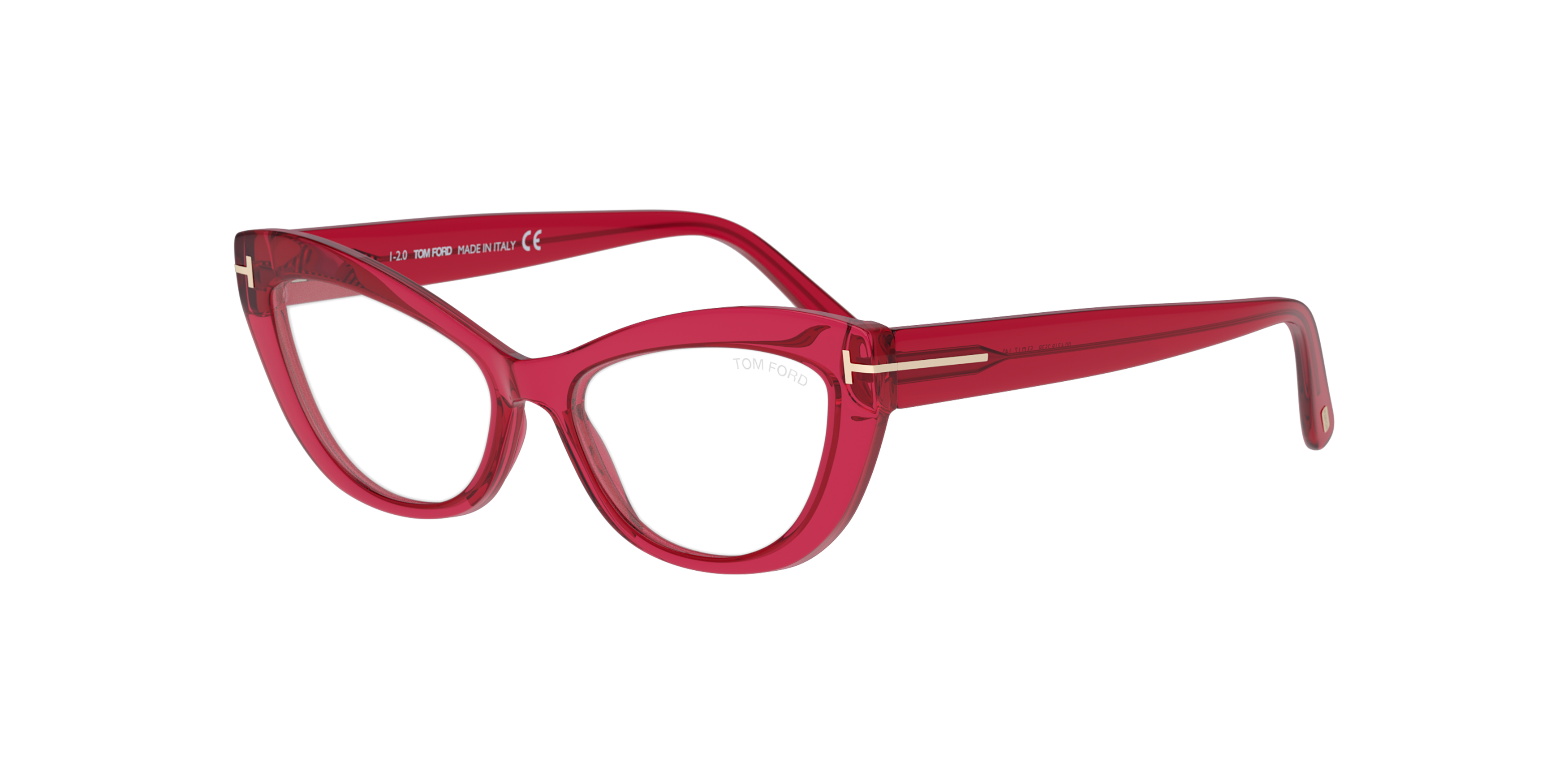 Angle_Left01 Tom Ford FT 5765-B (077) Glasses Transparent / Pink