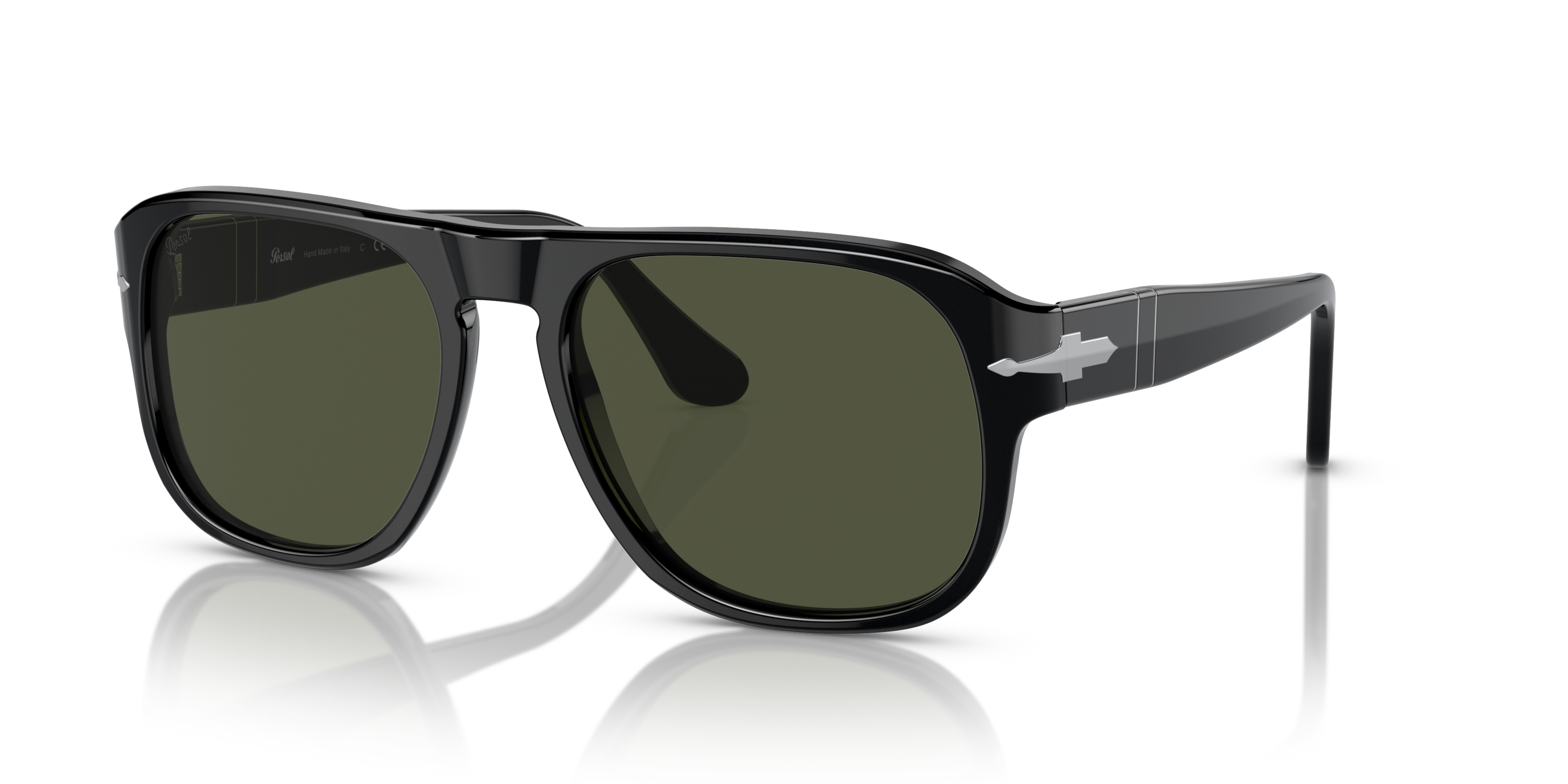 Angle_Left01 Persol PO 3310S (95/31) Sunglasses Green / Black