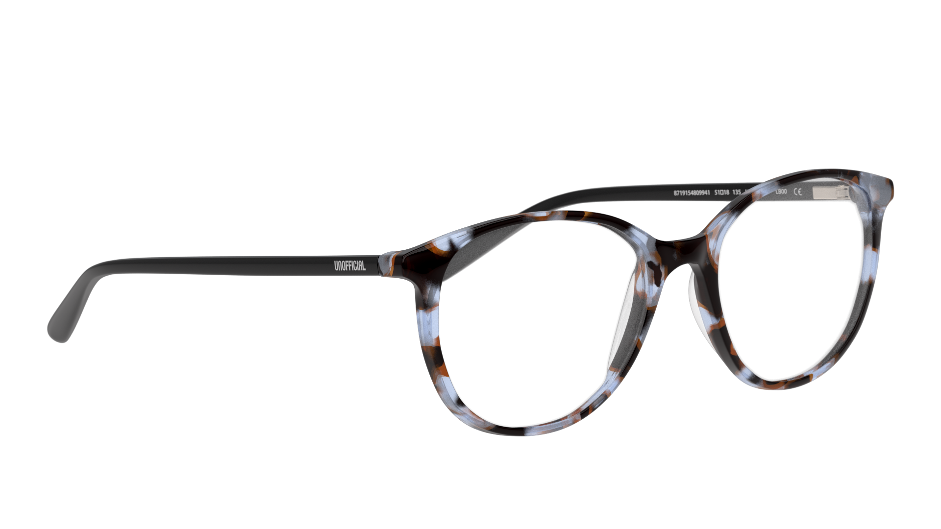 Angle_Right01 Unofficial UNOF0307 (LB00) Glasses Transparent / Havana