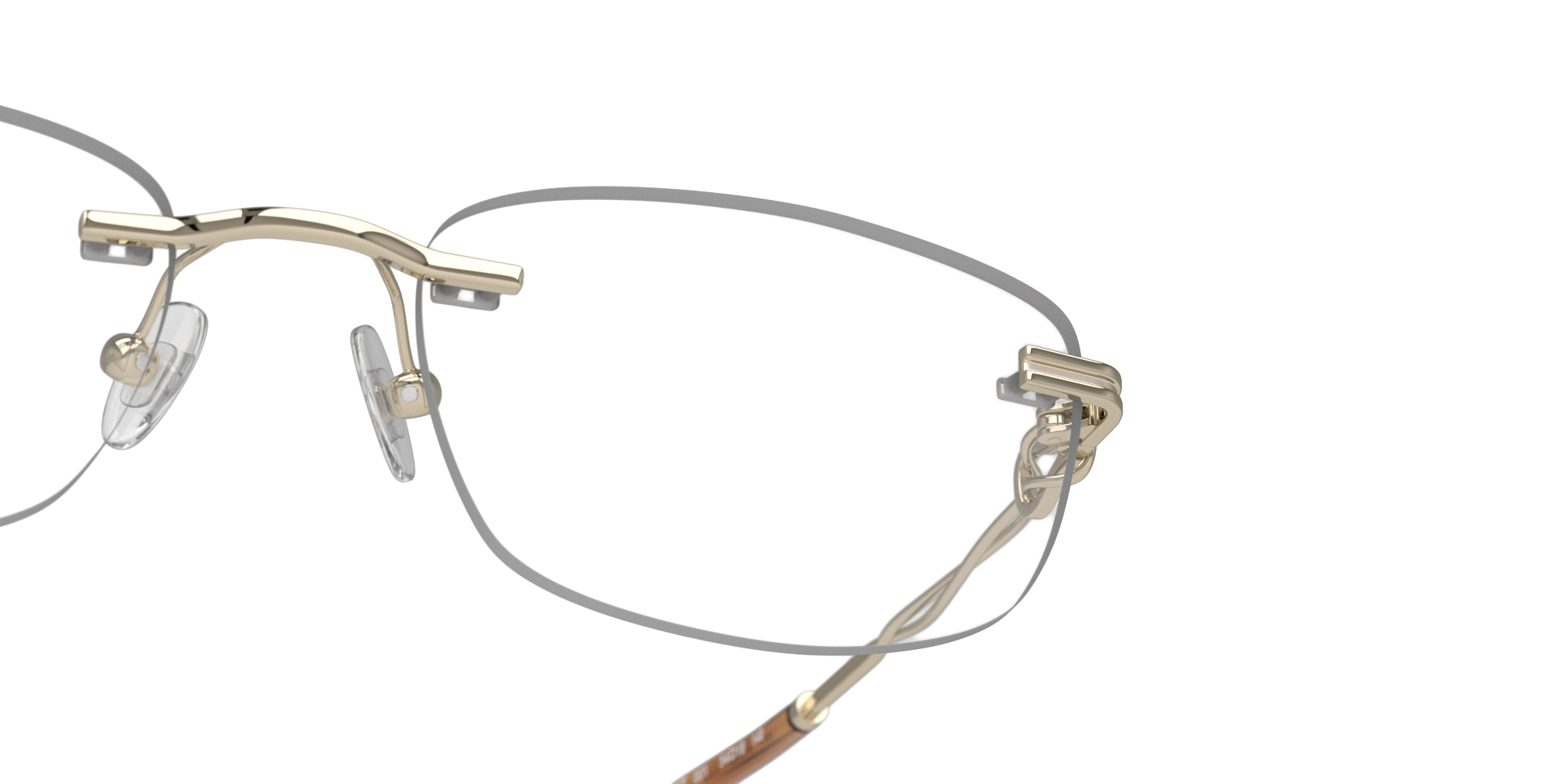 Detail01 DbyD Titanium DB 1121T Glasses Transparent / Gold