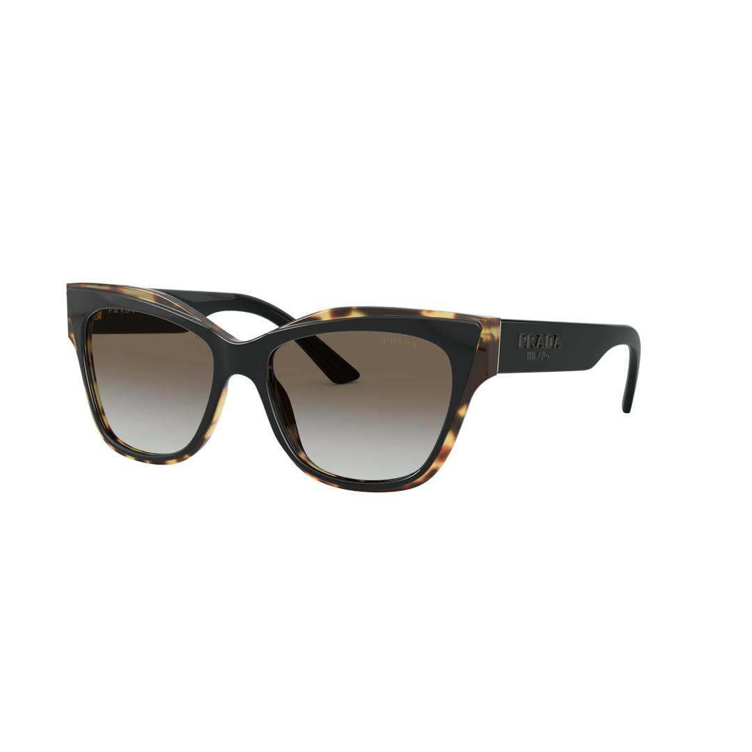 Prada PR 23XS Lunettes de Soleil Femme - Cateye Noir Marron - Possibilité de verres correcteurs - Ad