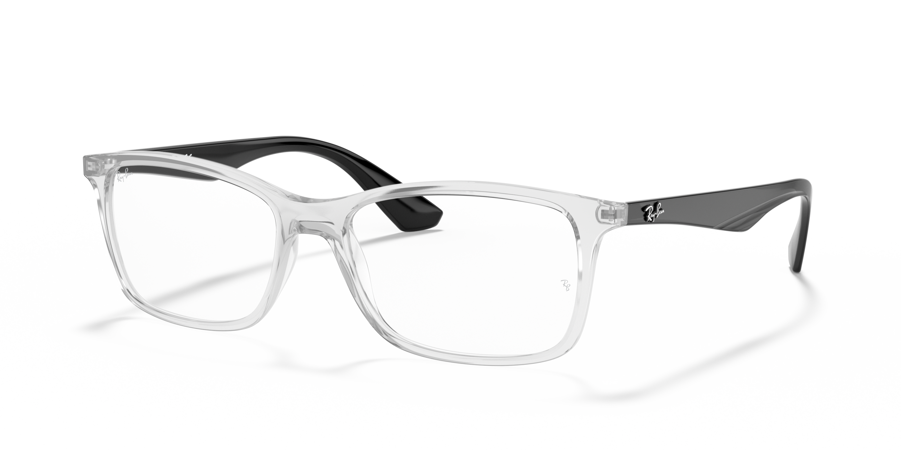 Angle_Left01 Ray-Ban RX 7047 (5196) Glasses Transparent / Black