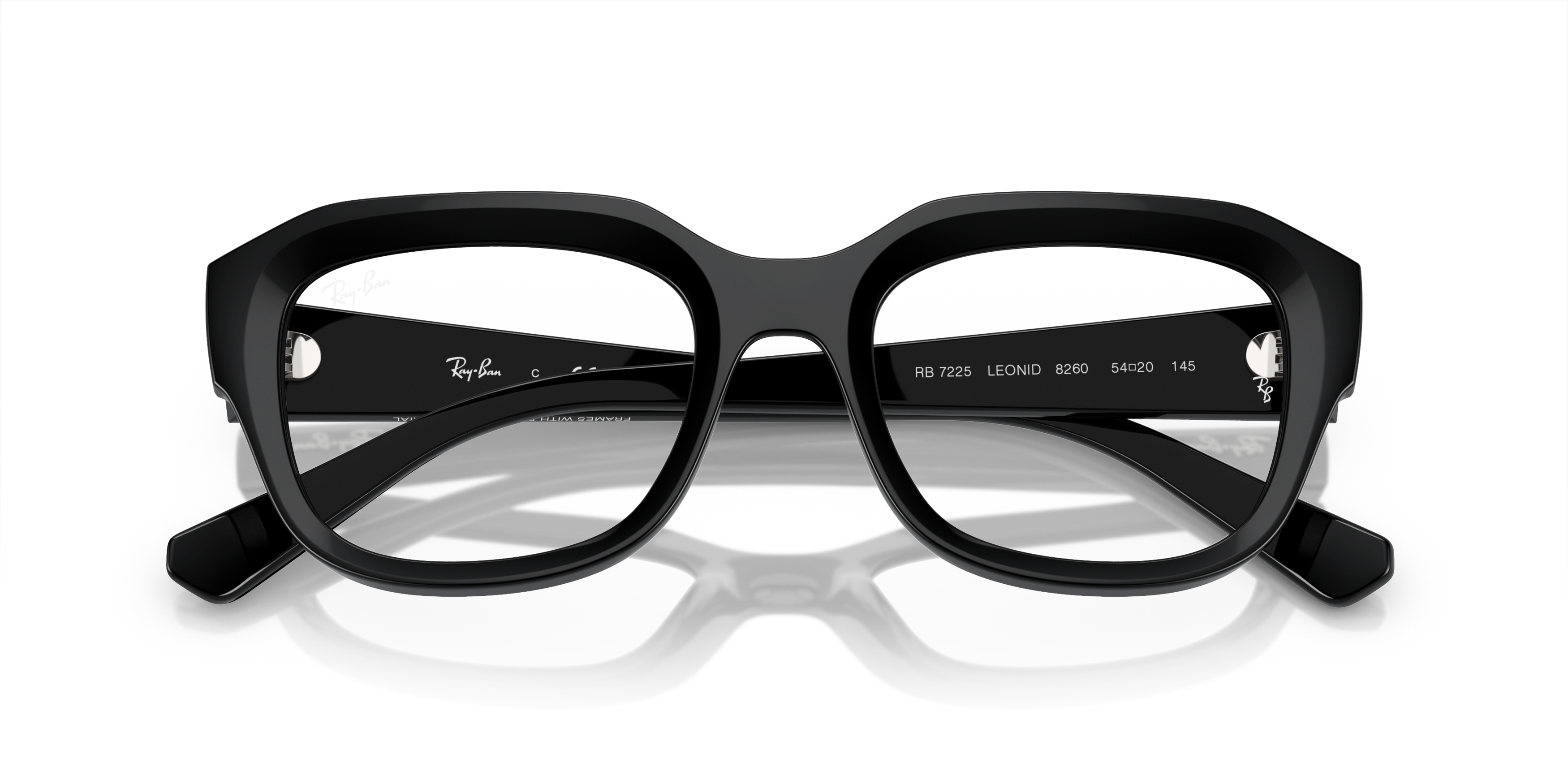 Folded Ray-Ban RX 7225 Glasses Transparent / Black