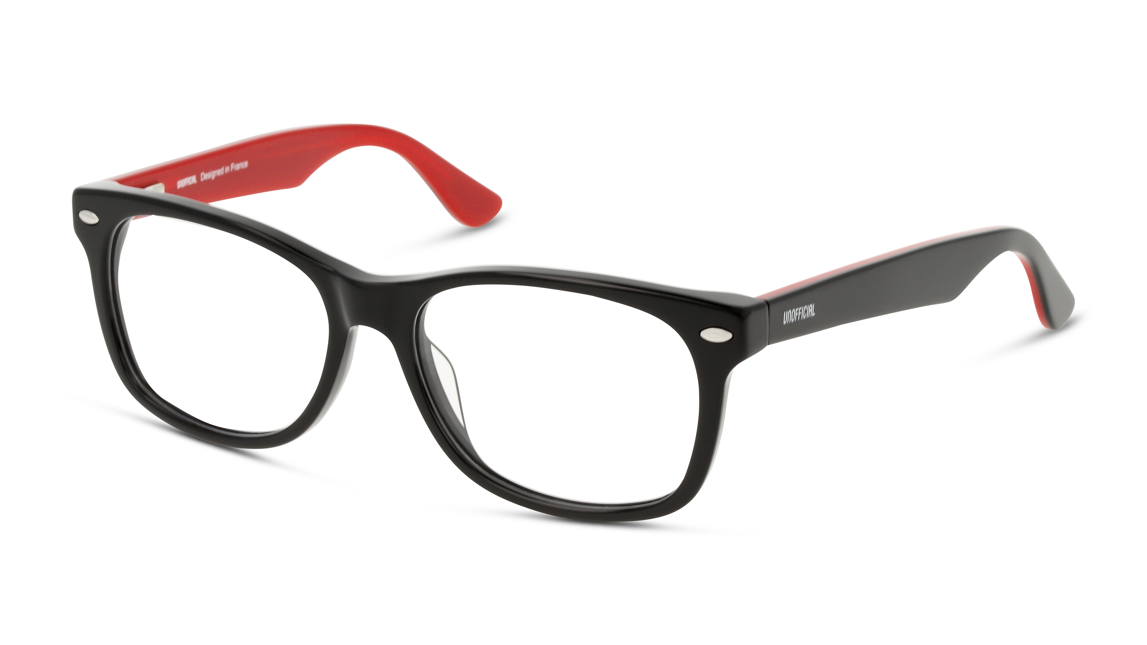 Angle_Left01 Unofficial UN OT0005 (BB00) Children's Glasses Transparent / Black
