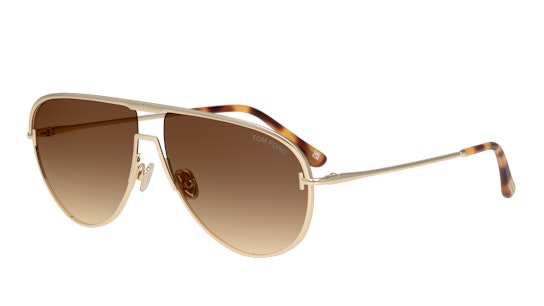 Tom Ford Theo FT0924 (28F) Sunglasses Brown / Gold