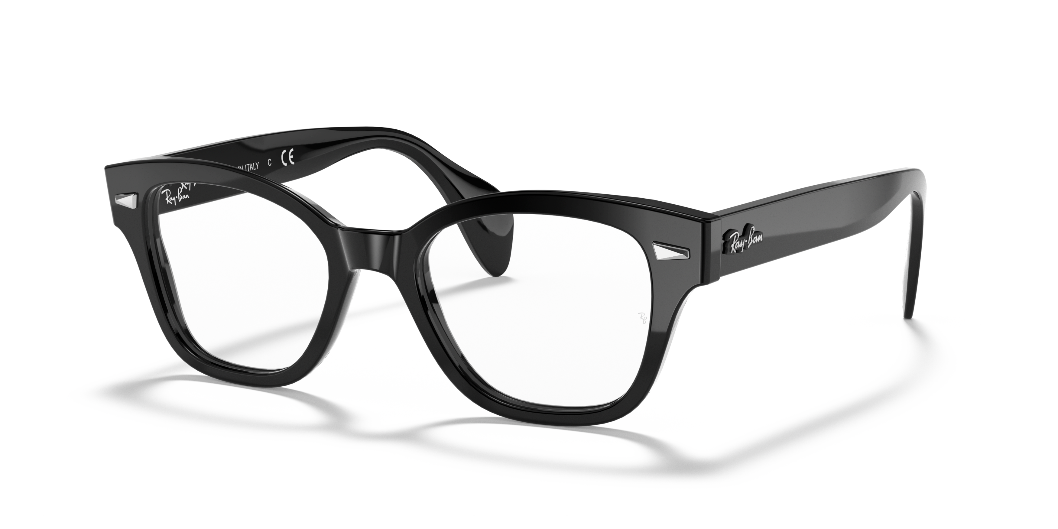 Angle_Left01 Ray-Ban RX 0880 Glasses Transparent / Black