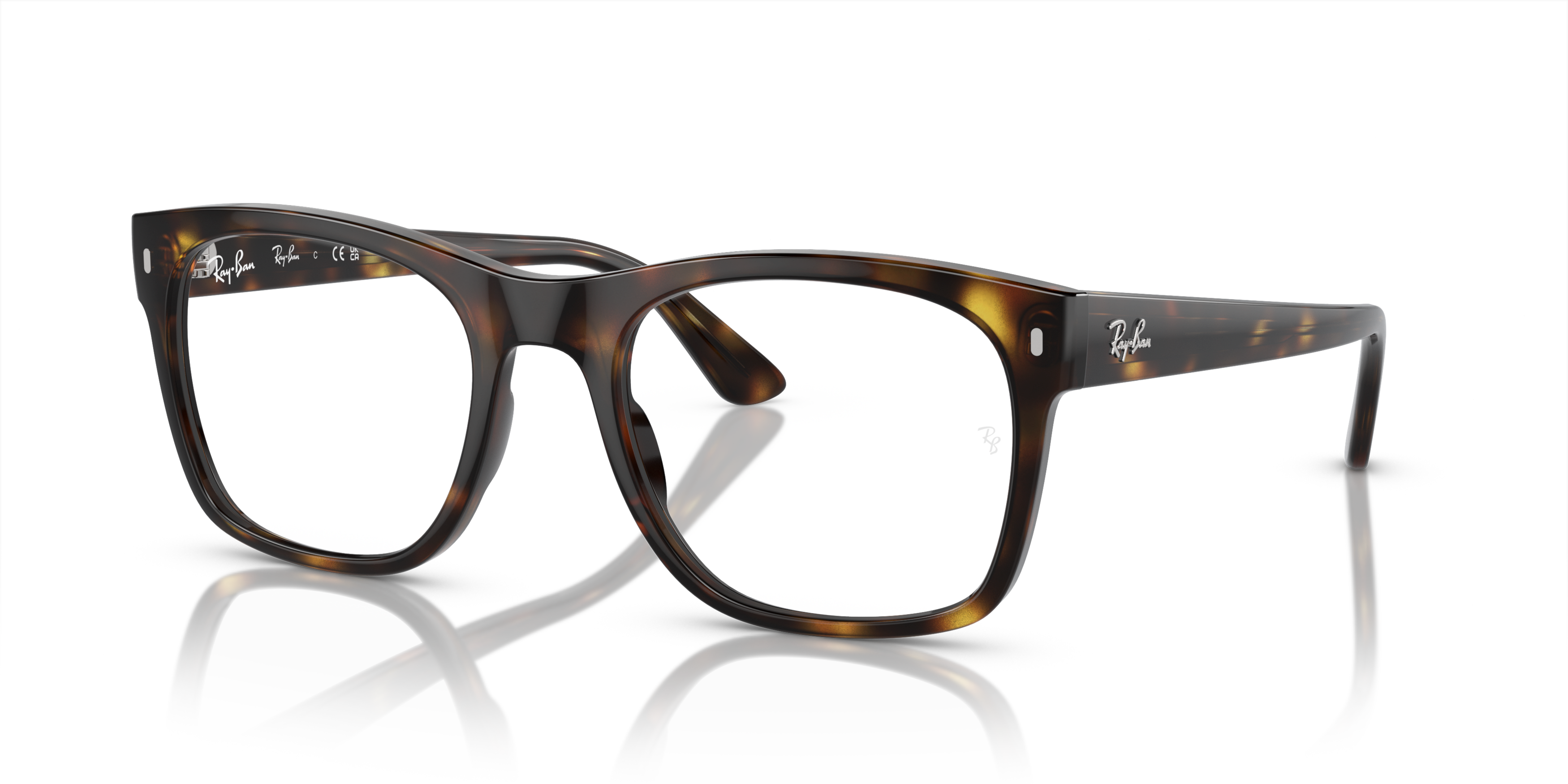 Angle_Left01 Ray-Ban RX 7228 Glasses Transparent / Tortoise Shell
