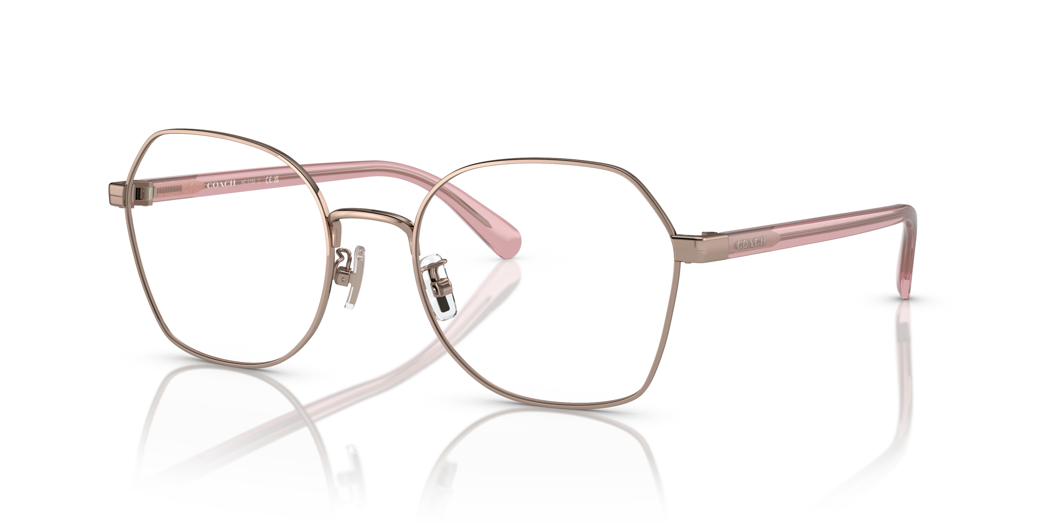Angle_Left01 Coach HC 5155 Glasses Transparent / Pink