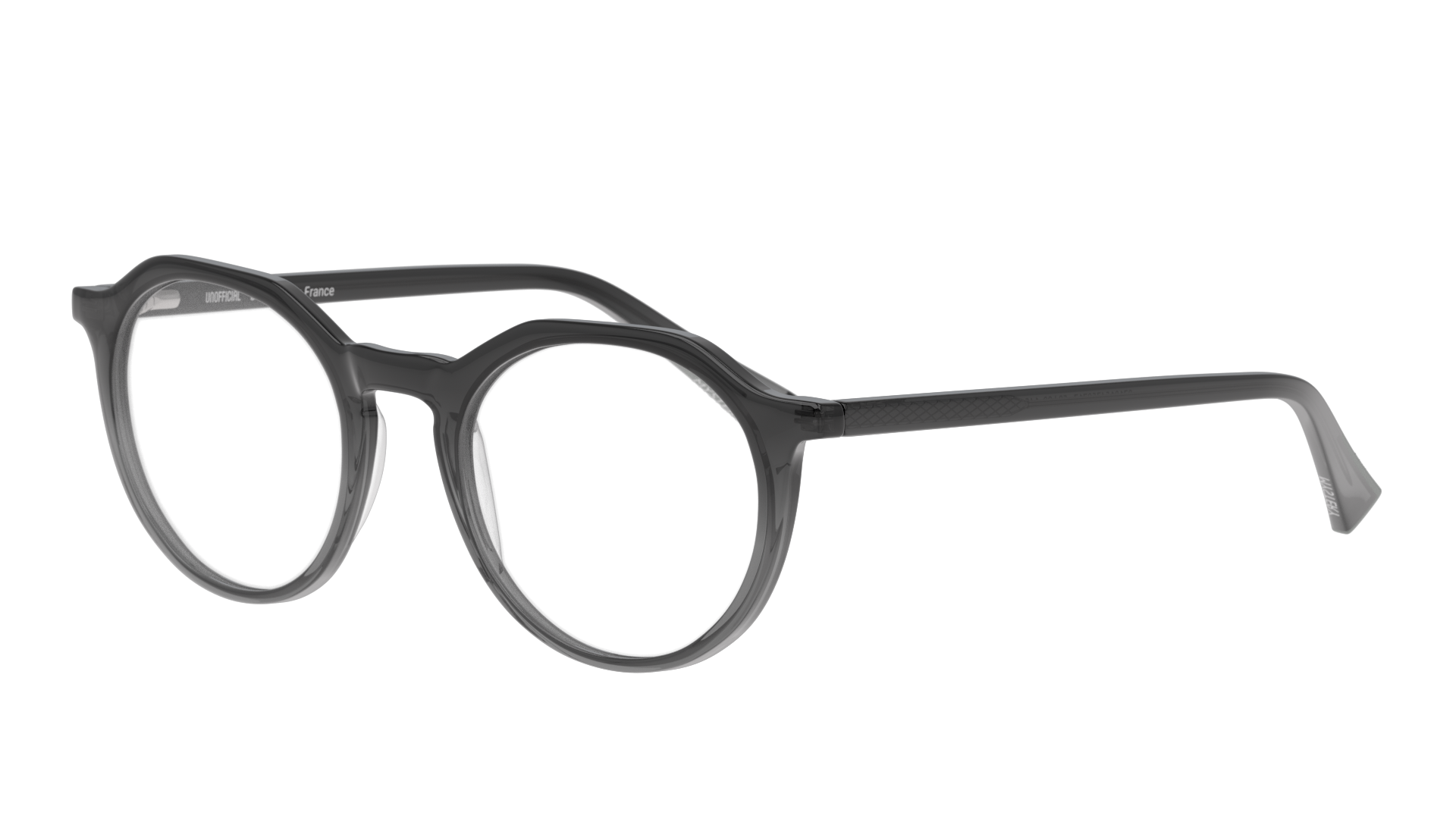 Angle_Left01 Unofficial UNOM0123 (GT00) Glasses Transparent / Grey