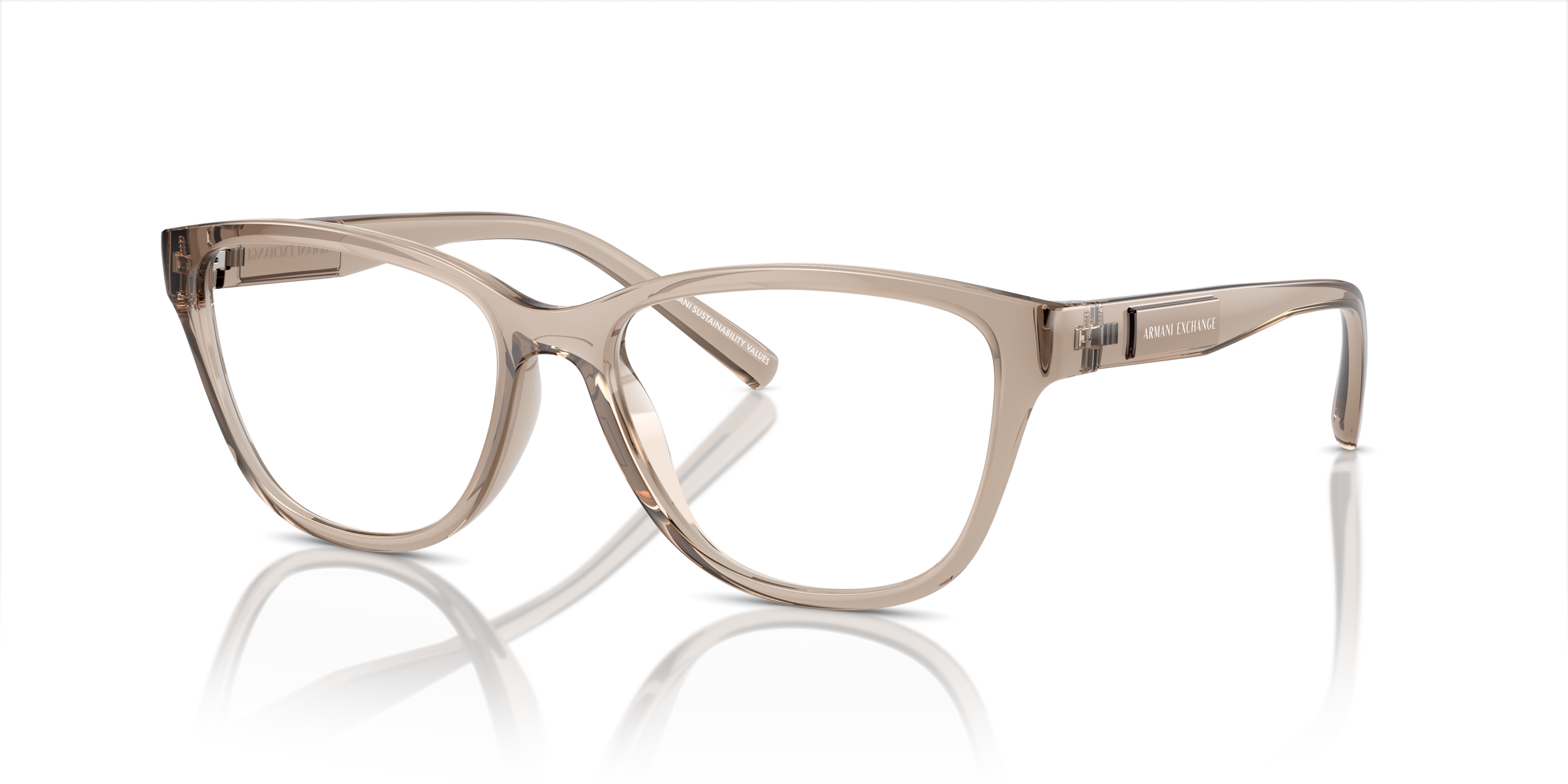 Angle_Left01 Armani Exchange AX 3111U Glasses Transparent / Black