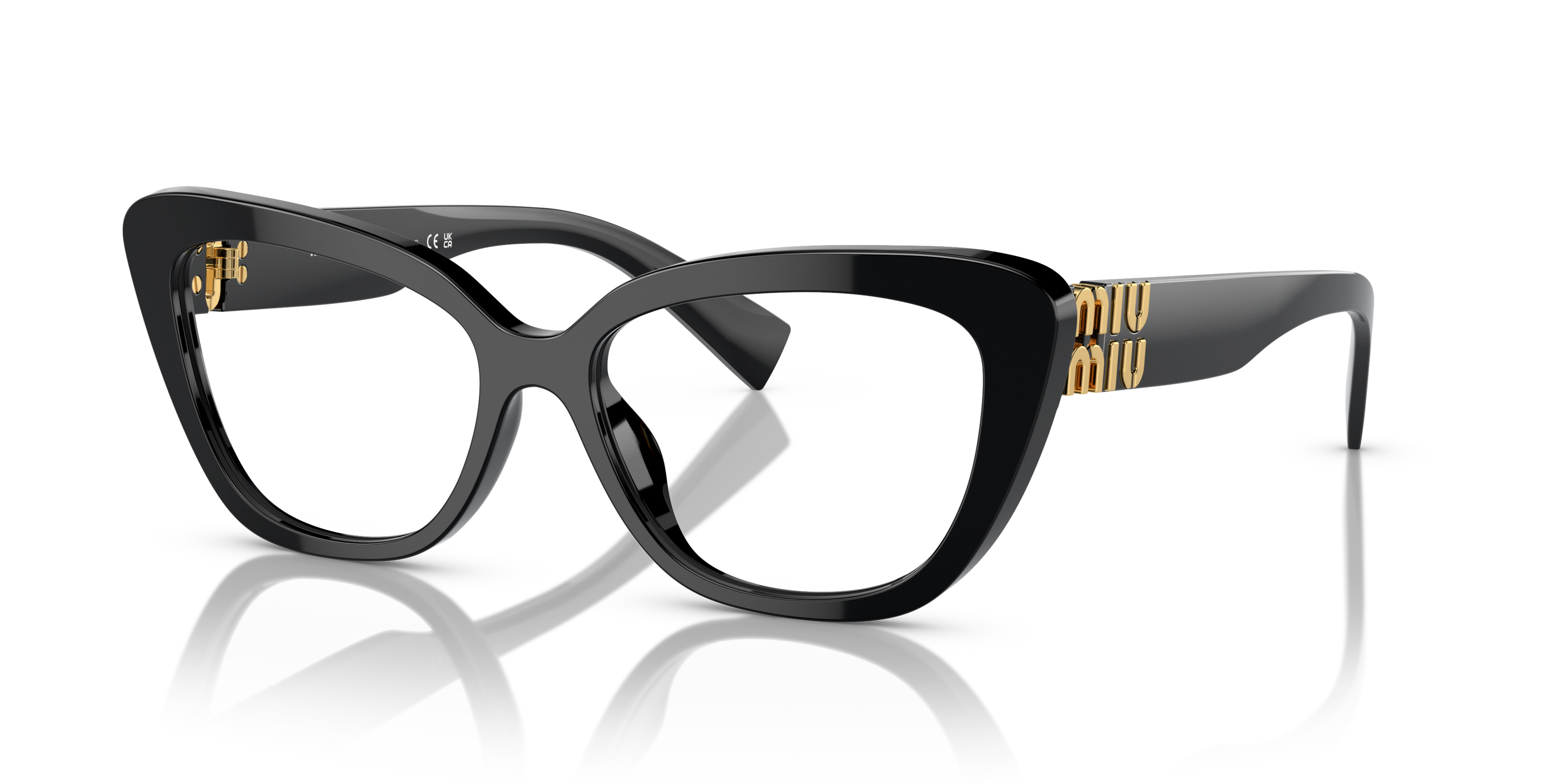 Angle_Left01 Miu Miu MU 05VV Glasses Transparent / Black