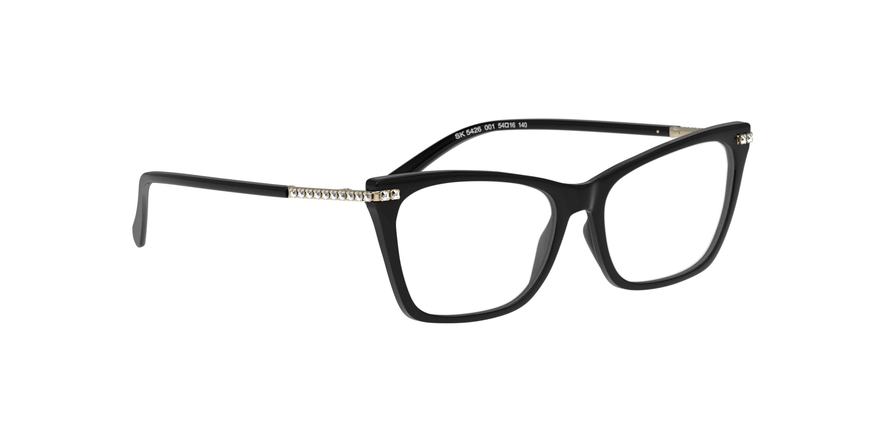 Angle_Right01 Swarovski SK 5426 (001) (001) Glasses Transparent / Black