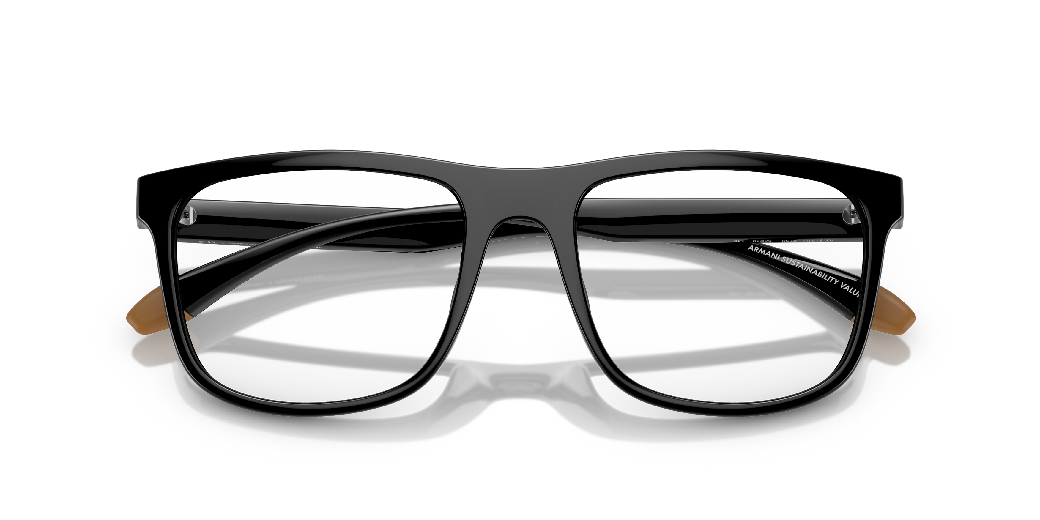 Folded Armani Exchange AX3101U Glasses Transparent / Black