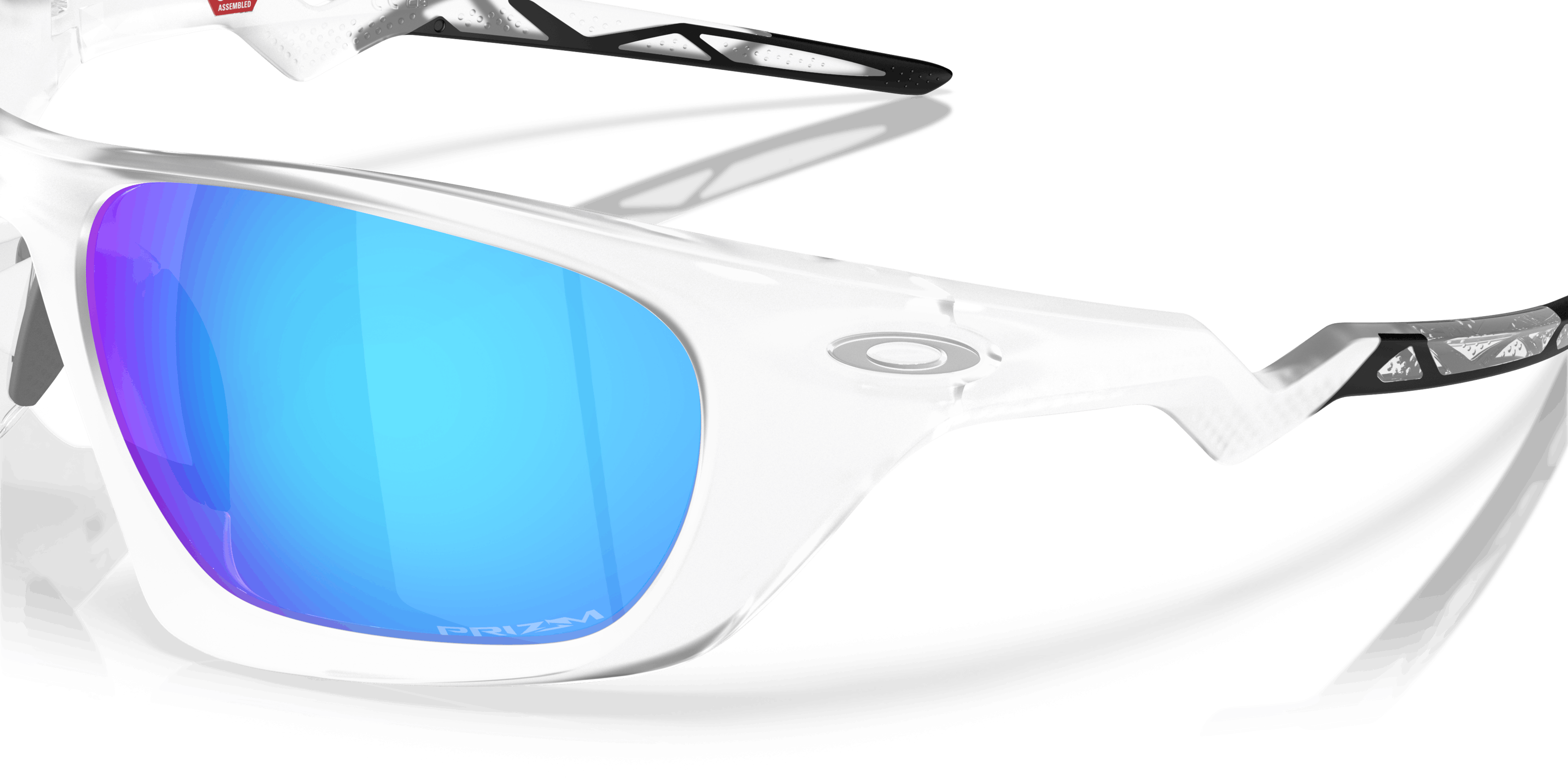 Oakley sunglasses white frame blue lens on sale