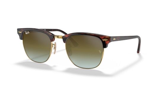 Ray-Ban Clubmaster RB3016 990/9J Groen / Bruin