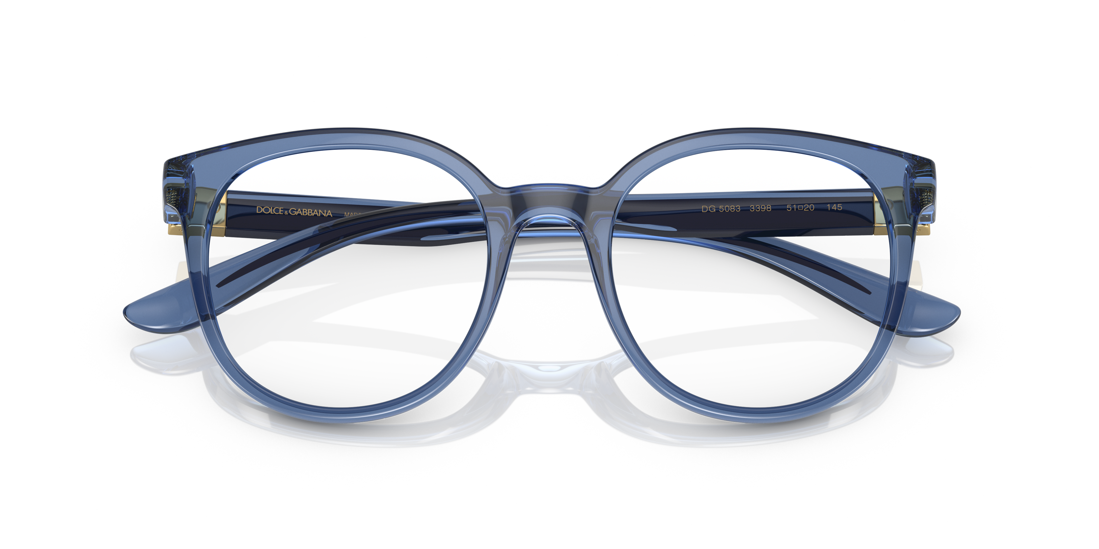 Folded Dolce & Gabbana DG 5083 Glasses Transparent / Blue