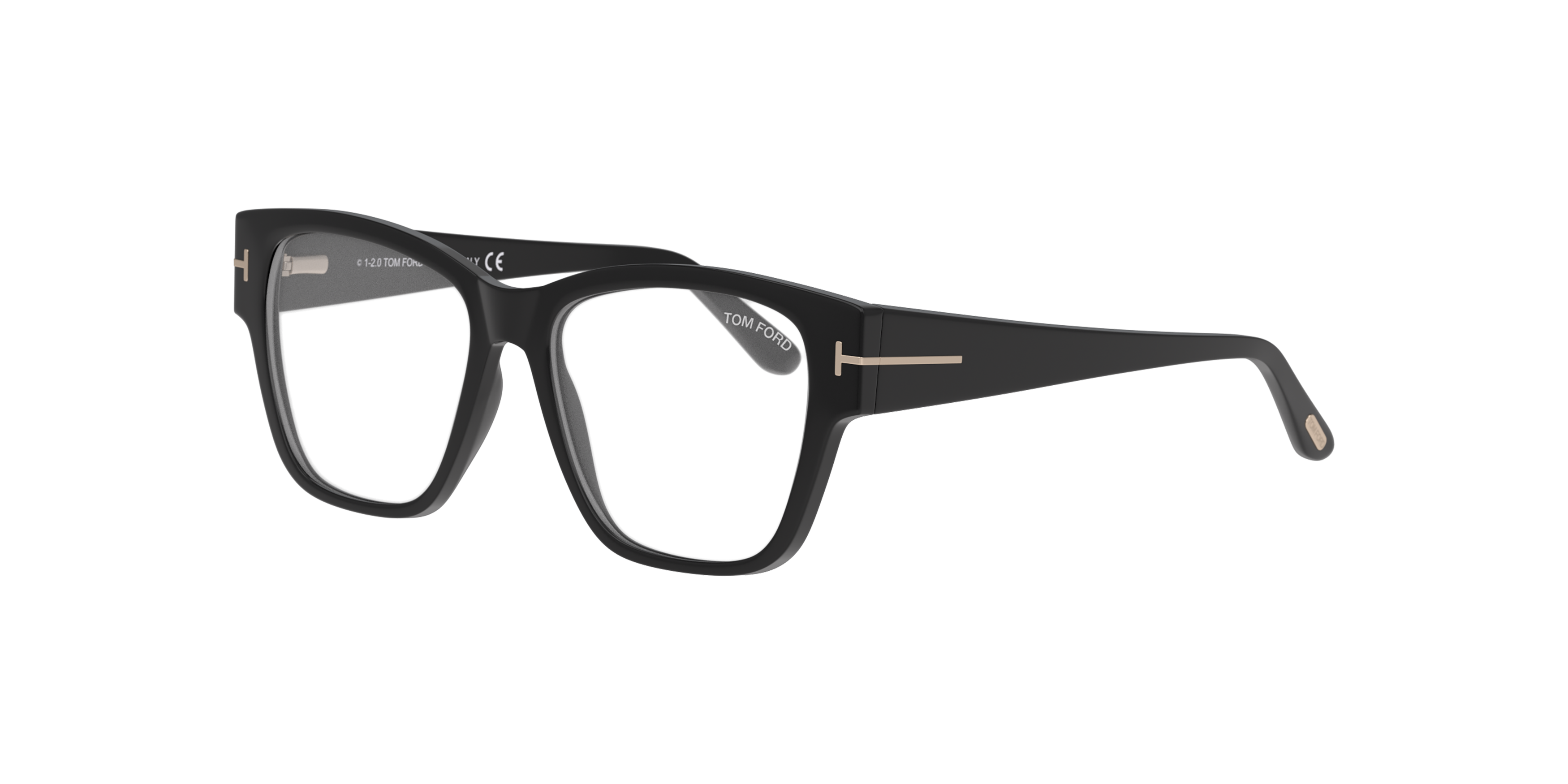 Angle_Left01 Tom Ford FT 5745-B Glasses Transparent / Black