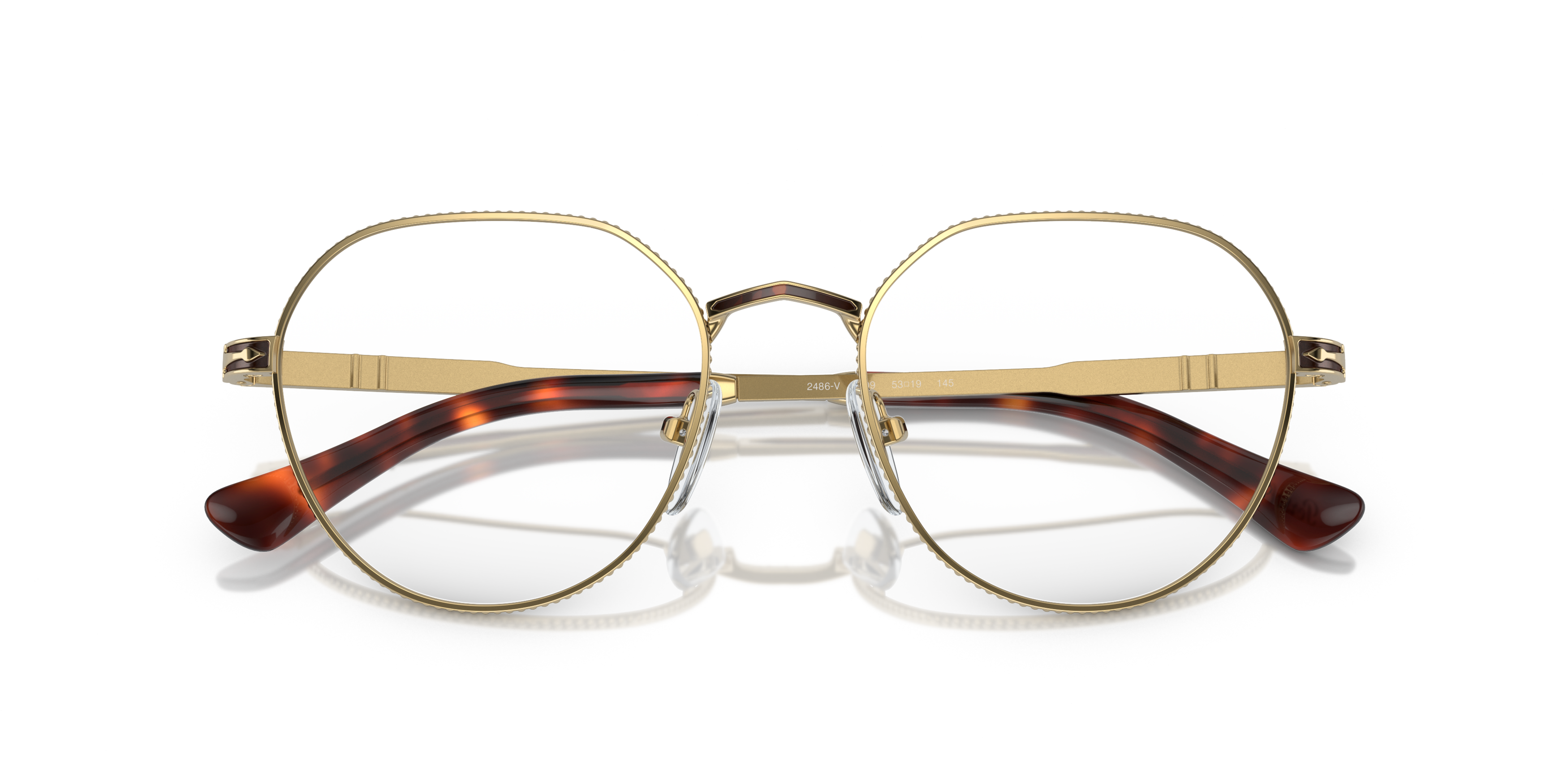 Folded Persol PO 2486V Glasses Transparent / Gold