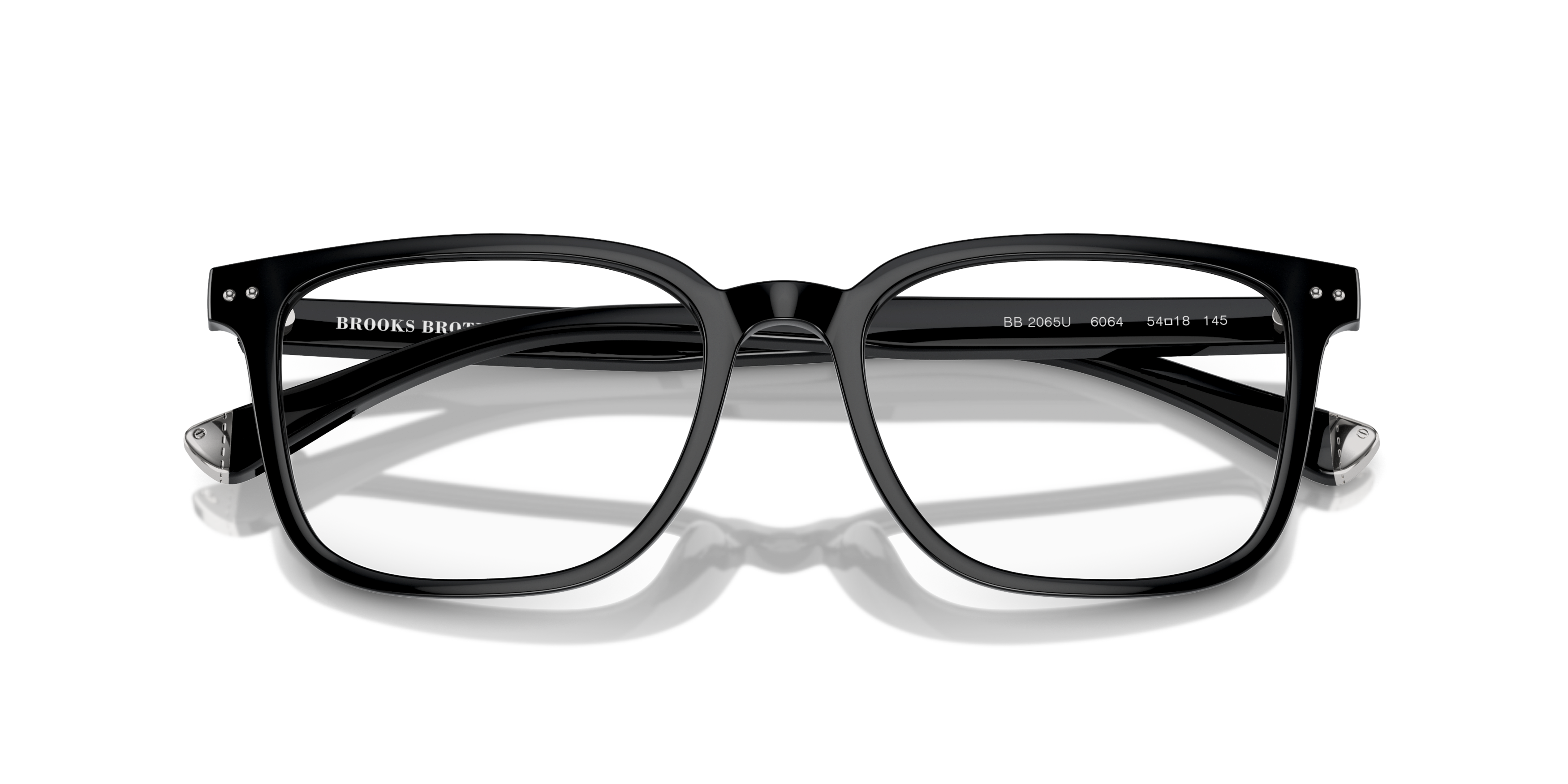 Folded Brooks Brothers BB 2065U Glasses Transparent / Black