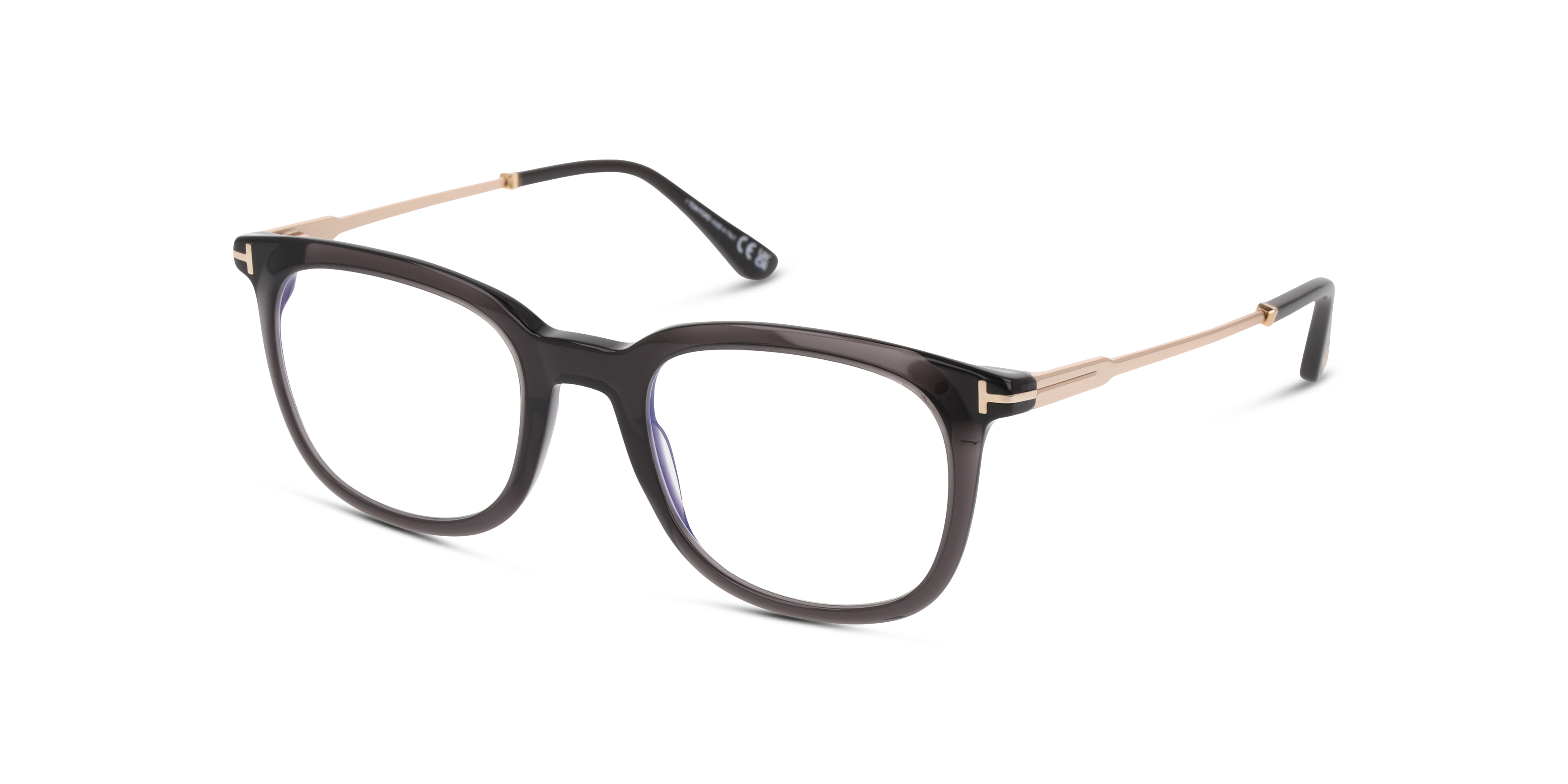 Angle_Left01 Tom Ford FT 5904-B Glasses Transparent / Transparent, Black