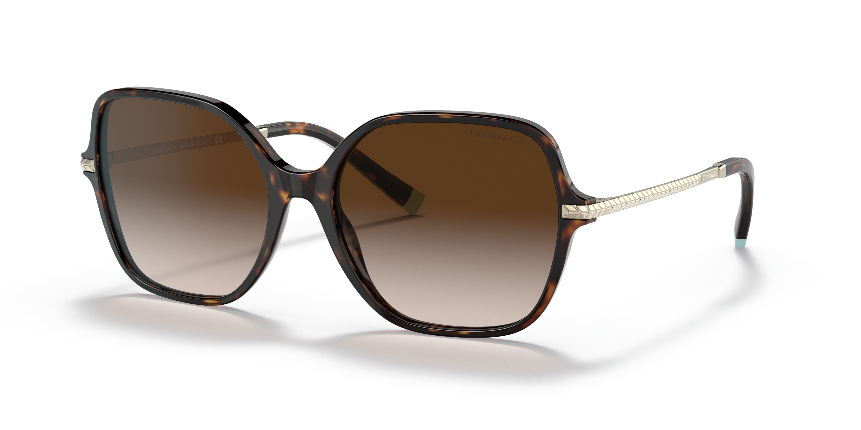 Angle_Left01 Tiffany & Co TF 4191 (80153B) Sunglasses Brown / Havana