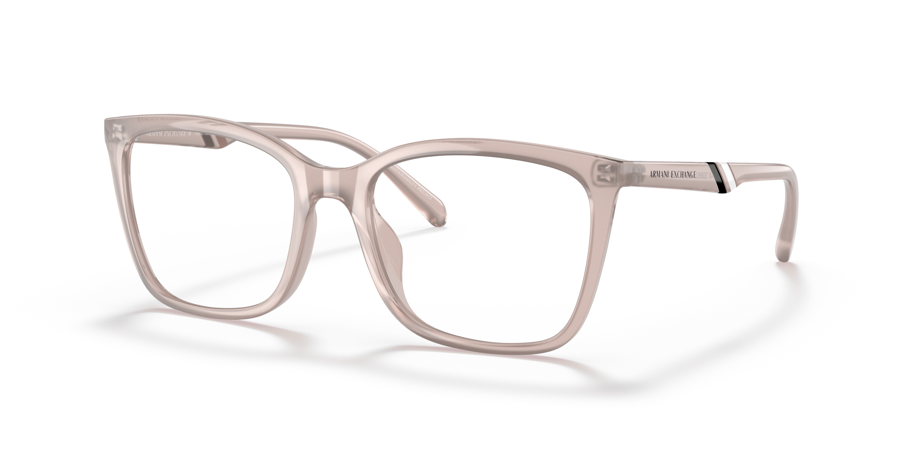 Angle_Left01 Armani Exchange AX 3088U (8275) Glasses Transparent / Pink