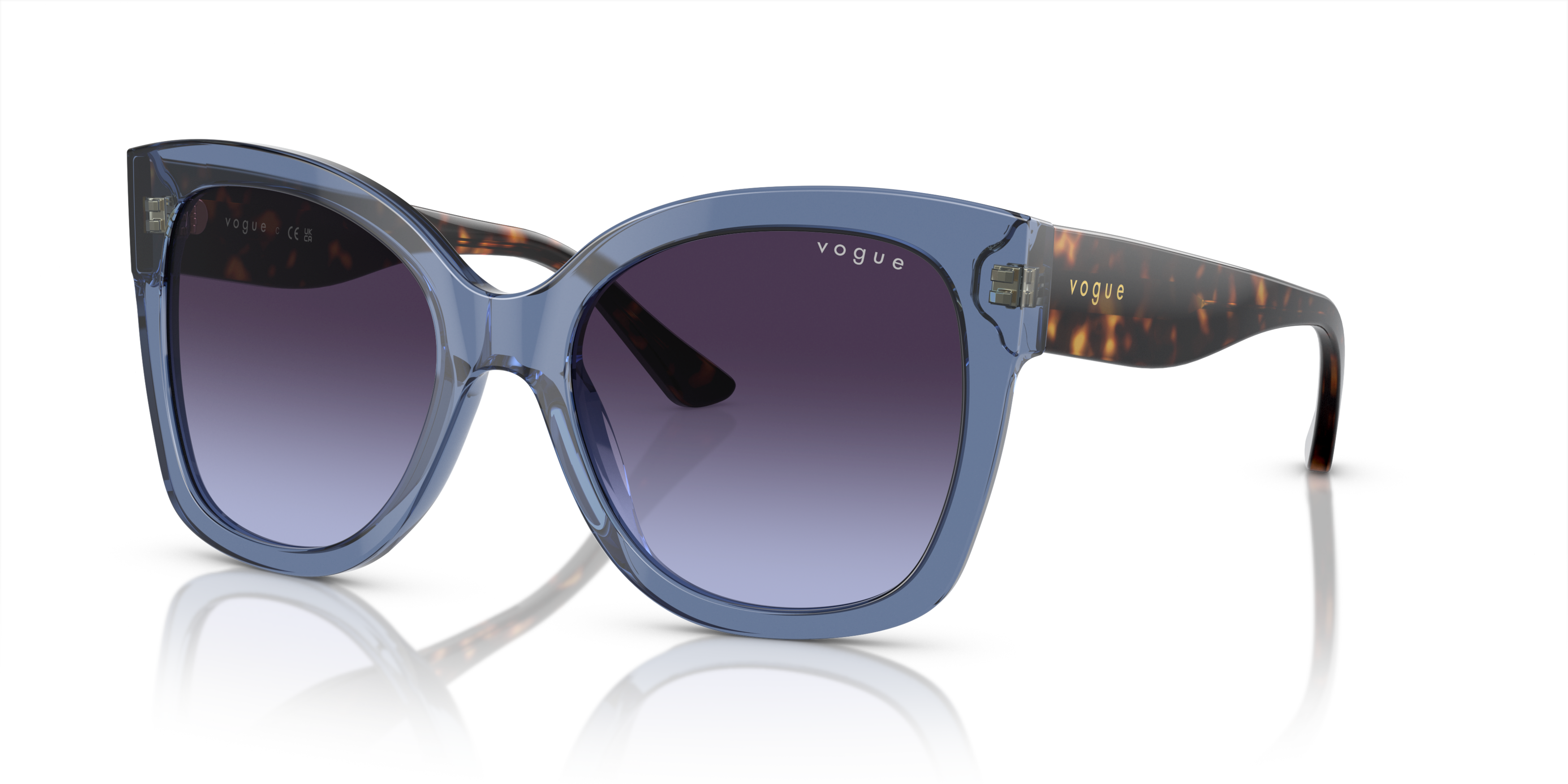 Angle_Left01 Vogue VO 5338S (28304Q) Sunglasses Violet / Transparent, Blue