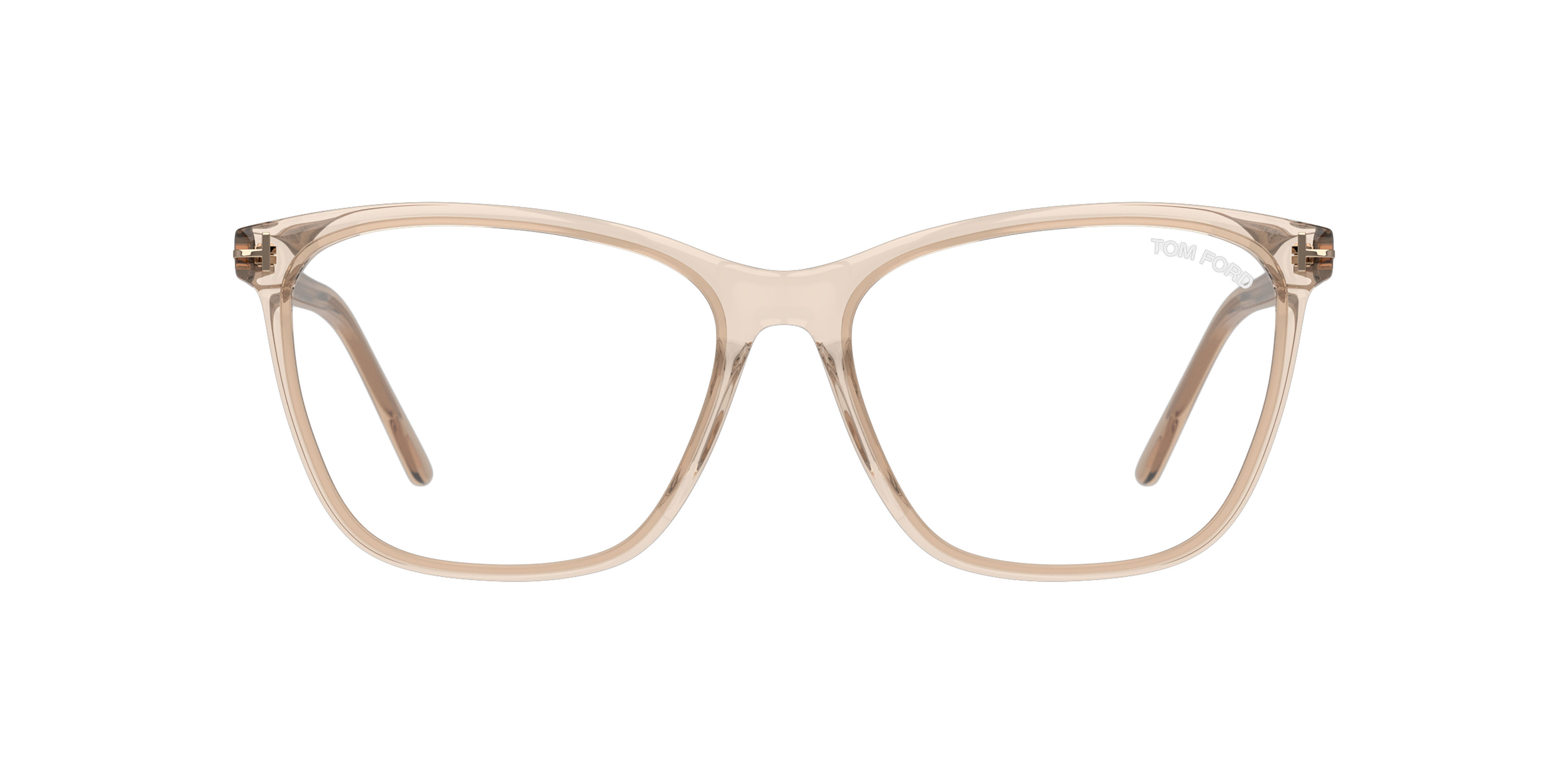 Front Tom Ford FT 5762-B (045) Glasses Transparent / Beige