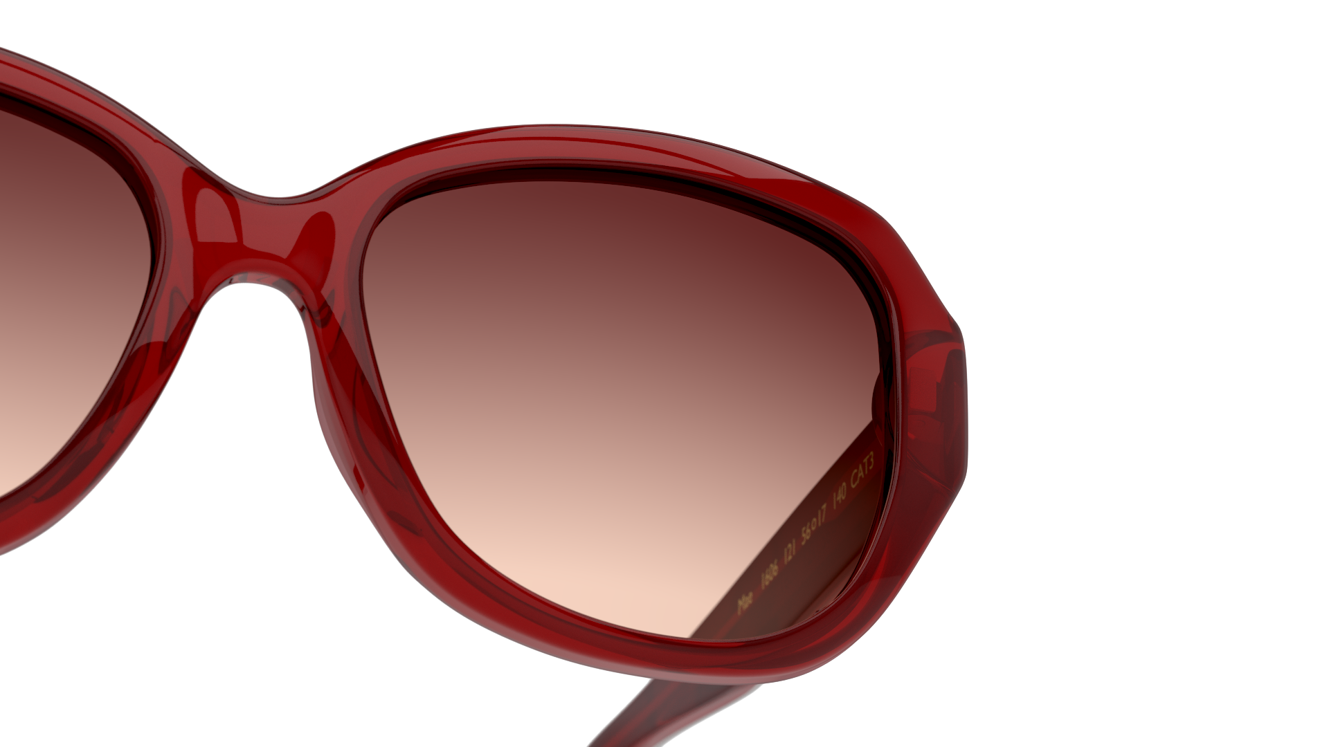 Detail01 Ted Baker Mae TB 1606 Sunglasses Brown / Transparent, Red