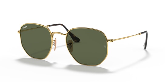 Ray-Ban Hexagonal Flat Lenses RB 3548N Sunglasses Green / Gold