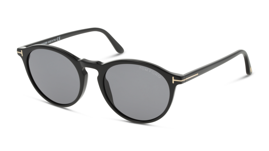 Angle_Left01 Tom Ford Aurele FT0904 (01A) Sunglasses Grey / Black