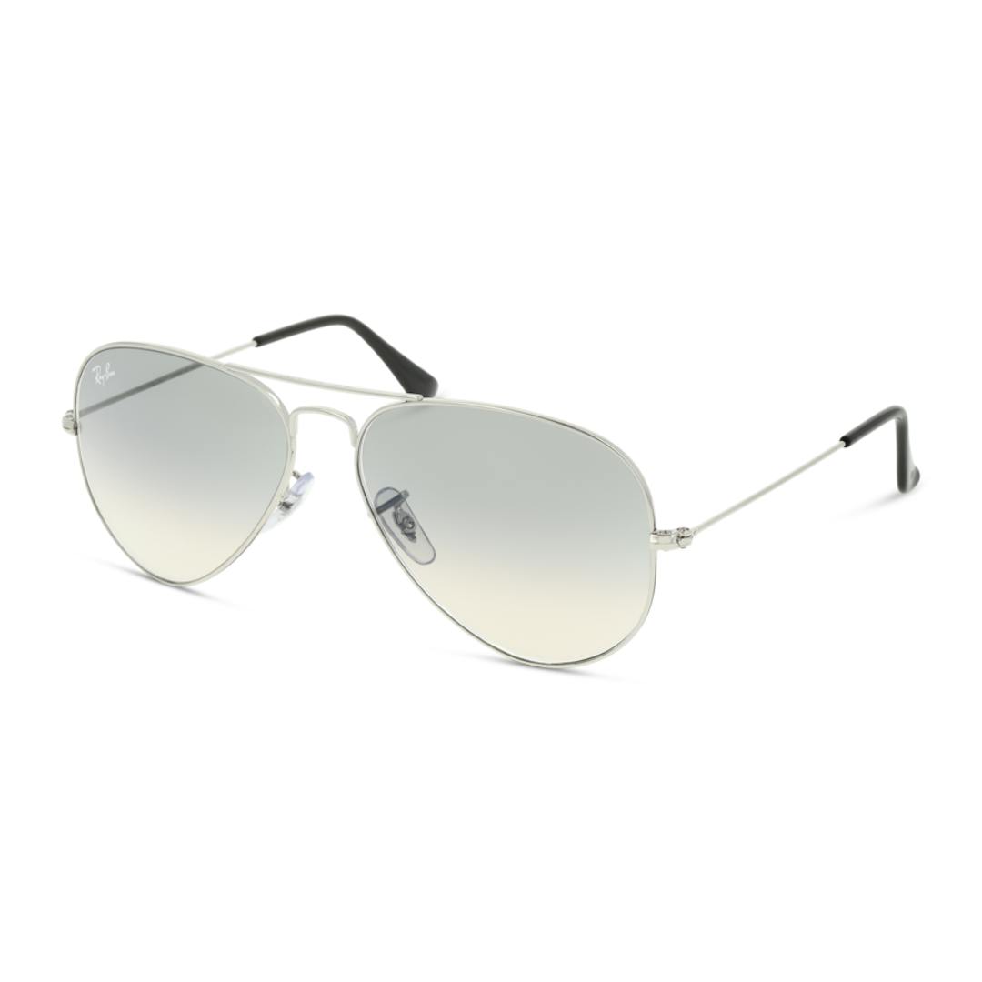 Ray-Ban Aviator RB3025 Lunettes de Soleil Homme - Pilote Argent - Possibilité de verres correcteurs