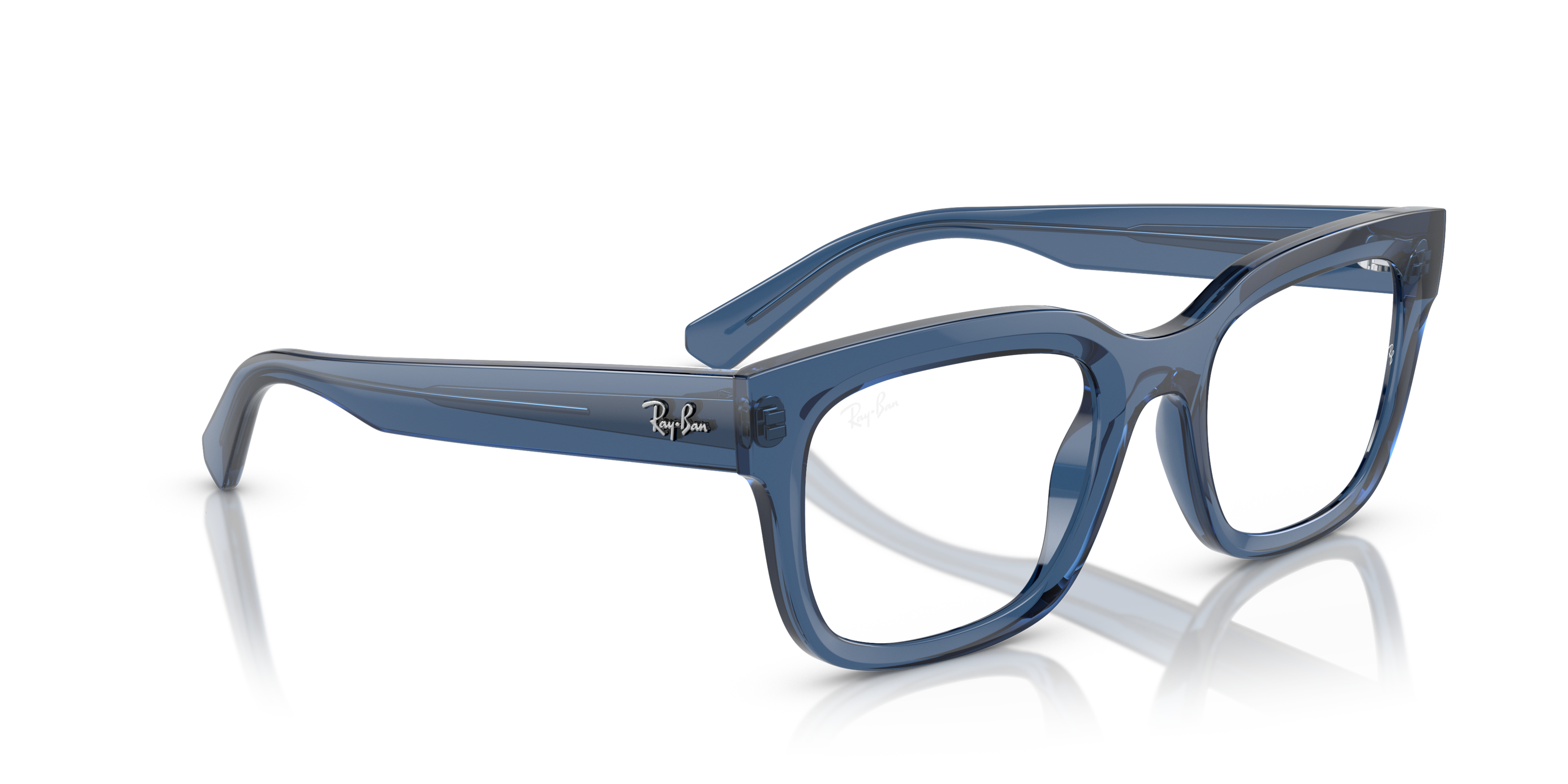 Angle_Right01 Ray-Ban RX 7217 Glasses Transparent / Transparent, Blue