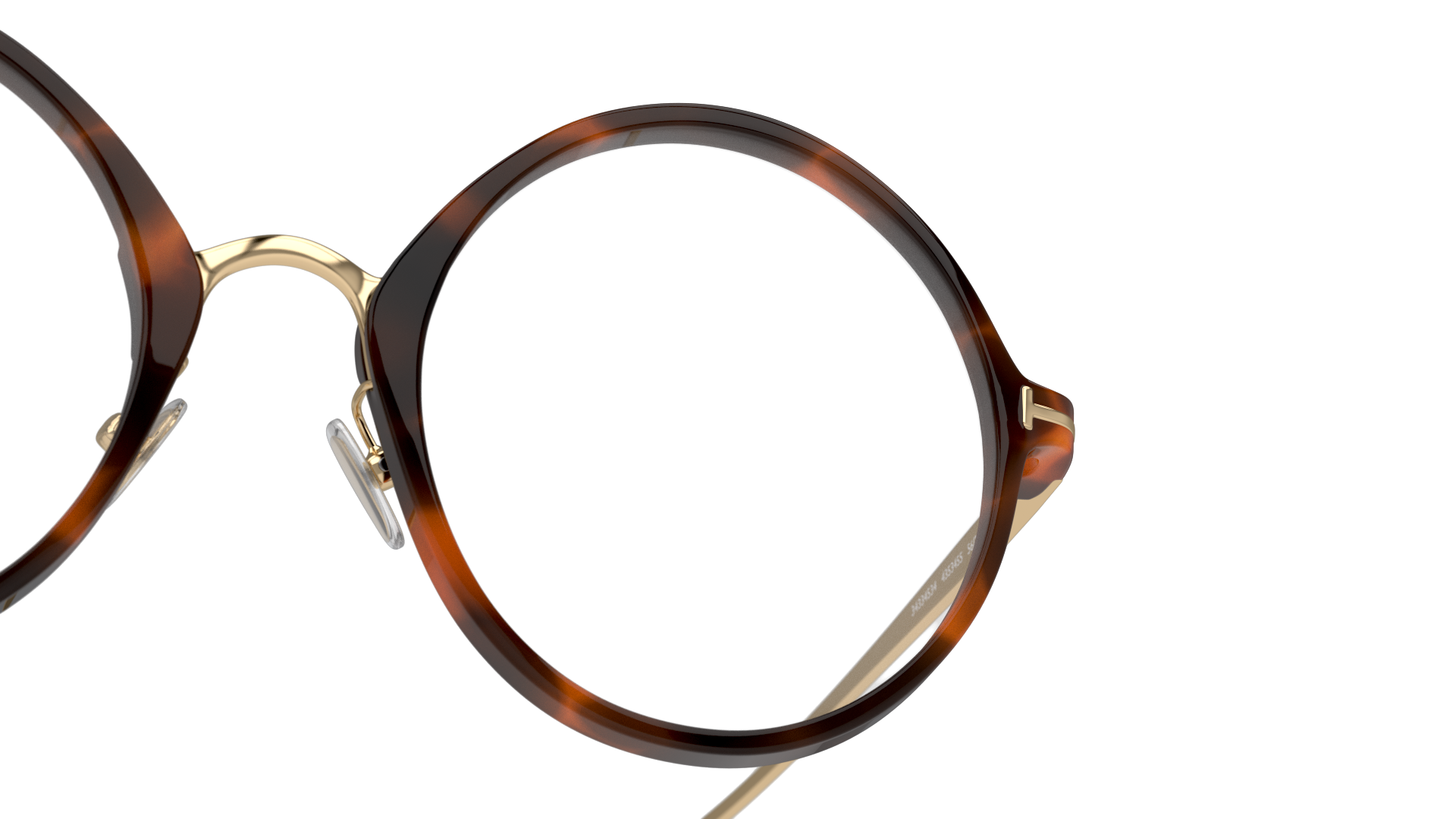 Detail01 Tom Ford FT 5703-B (053) Glasses Transparent / Tortoise Shell