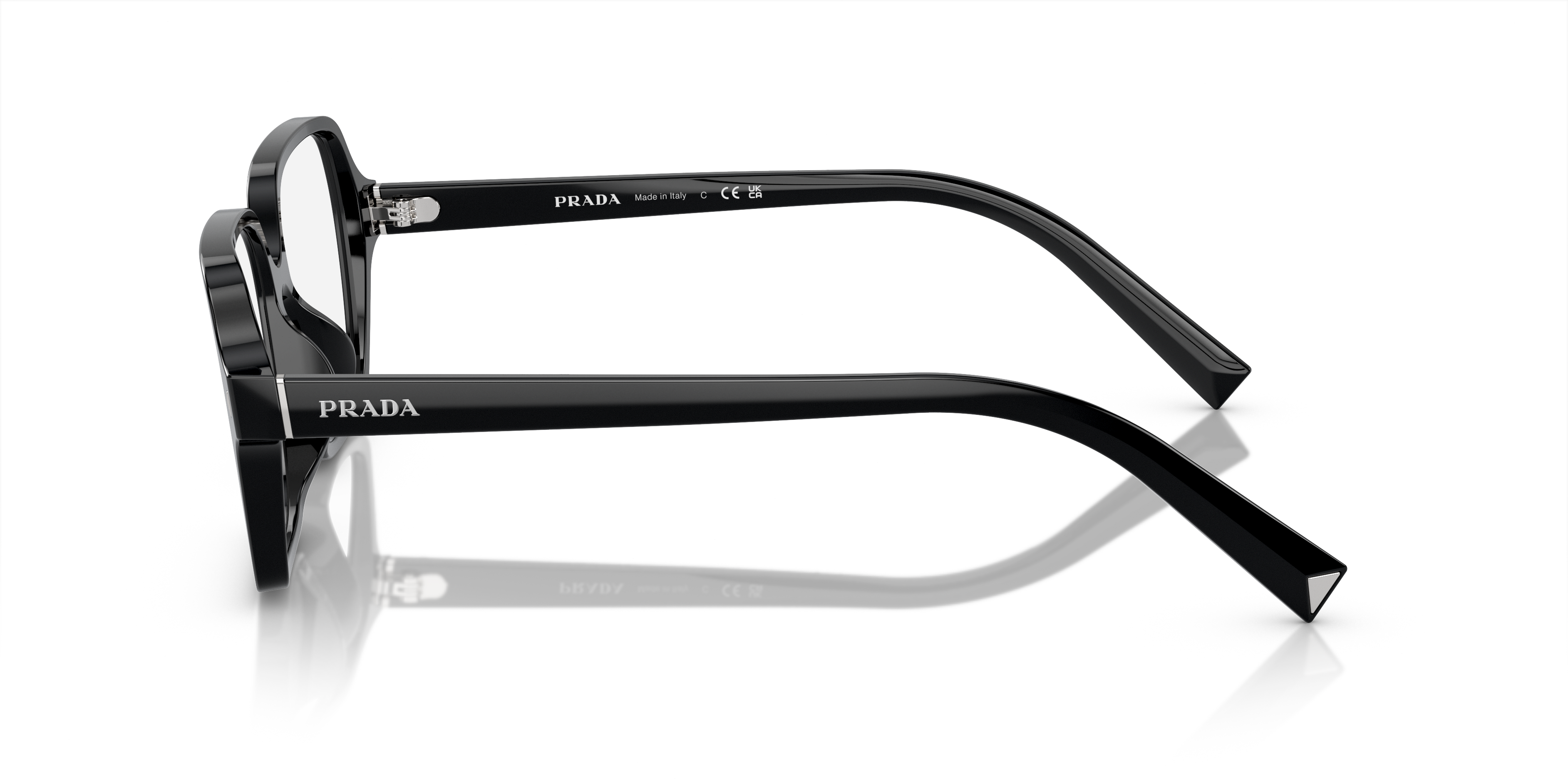 Angle_Left02 Prada PR A02V Glasses Transparent / Black
